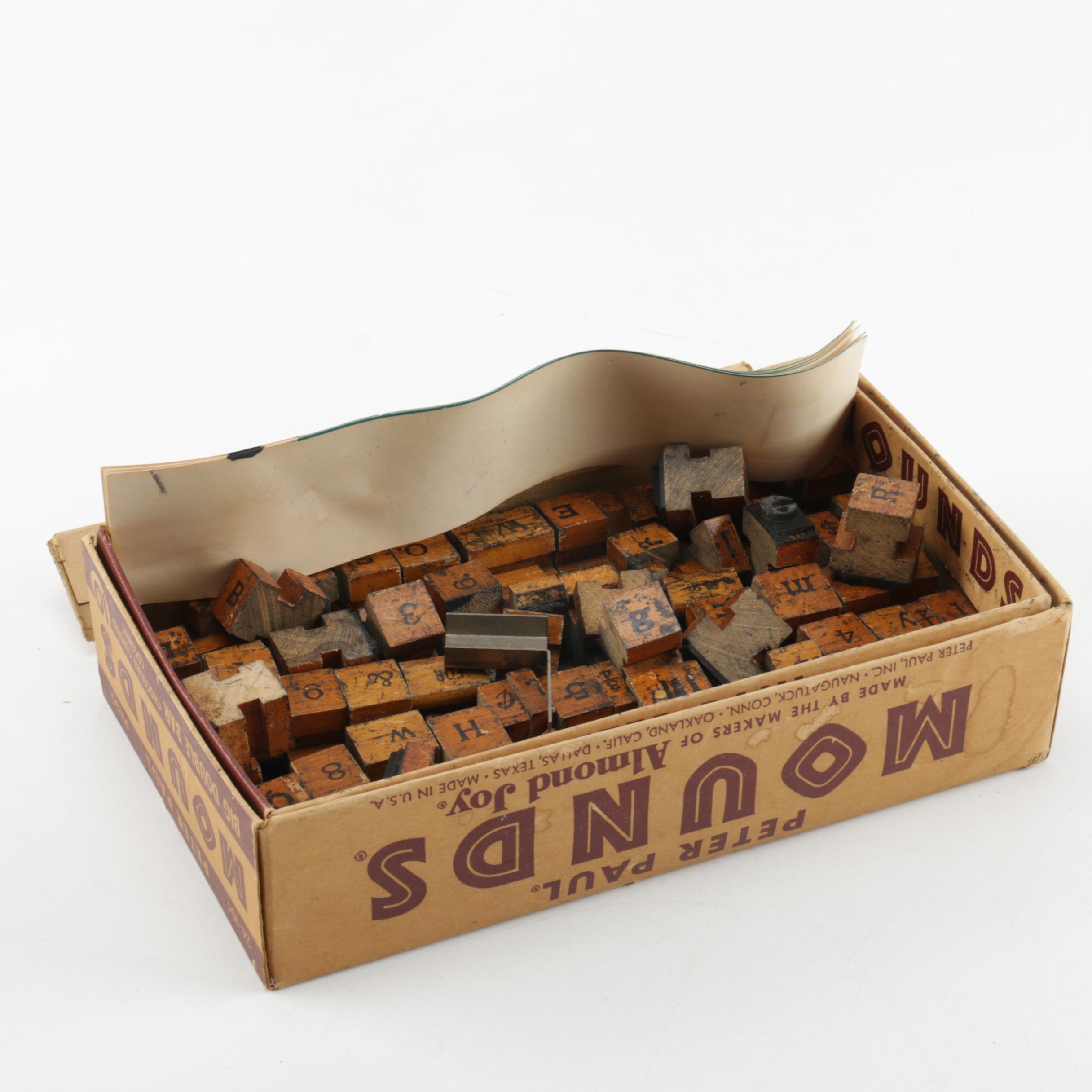 Vintage Wood Print Type Blocks