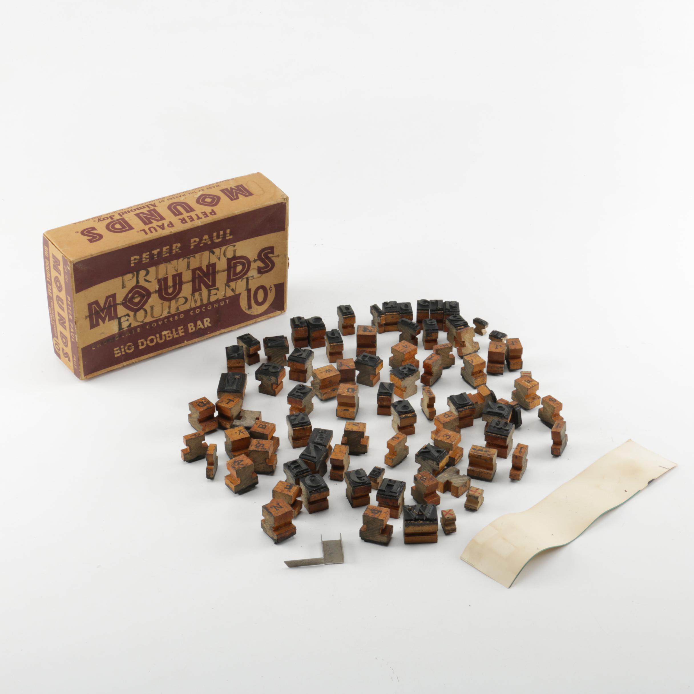 Vintage Wood Print Type Blocks