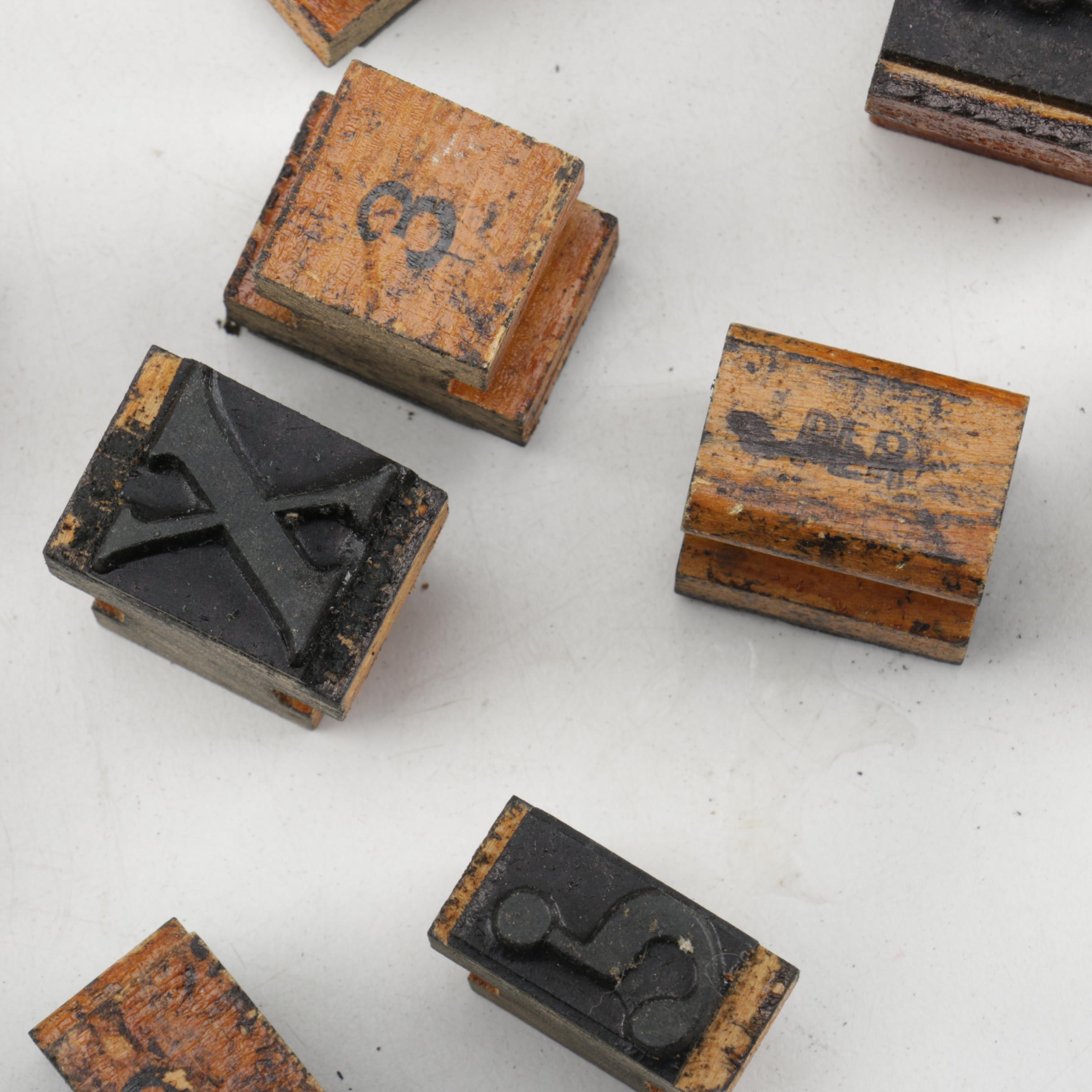 Vintage Wood Print Type Blocks