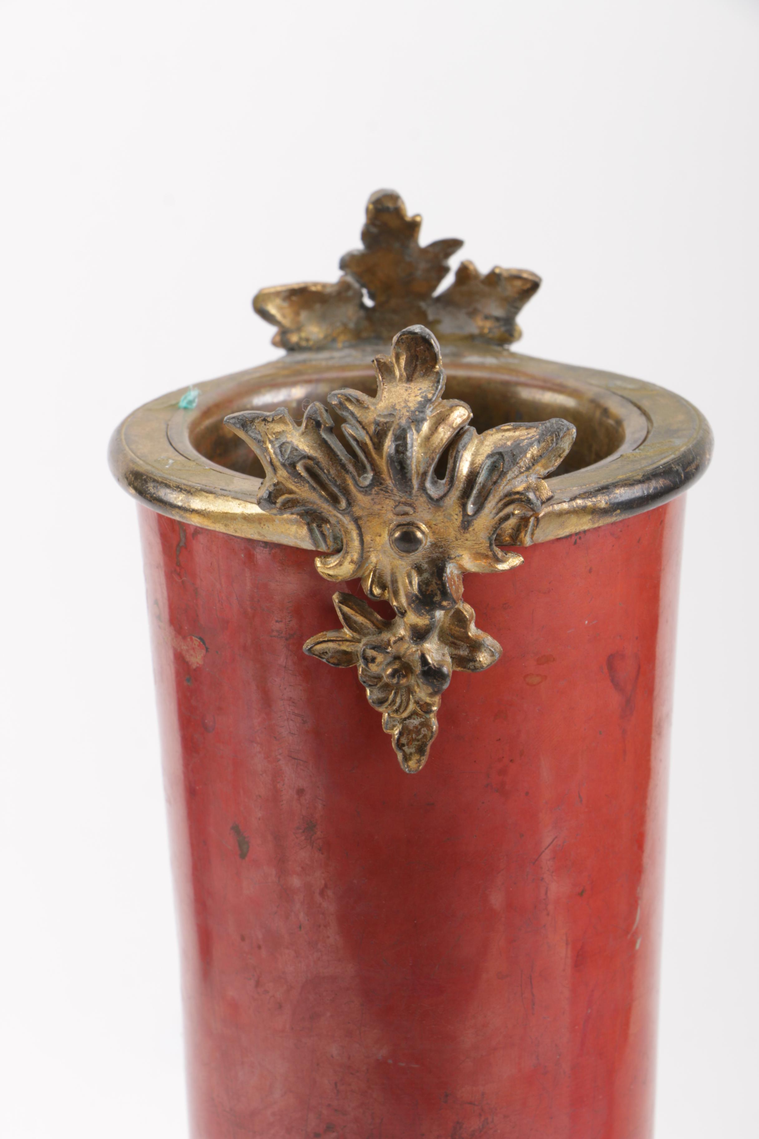 Brass and Enamel Vase
