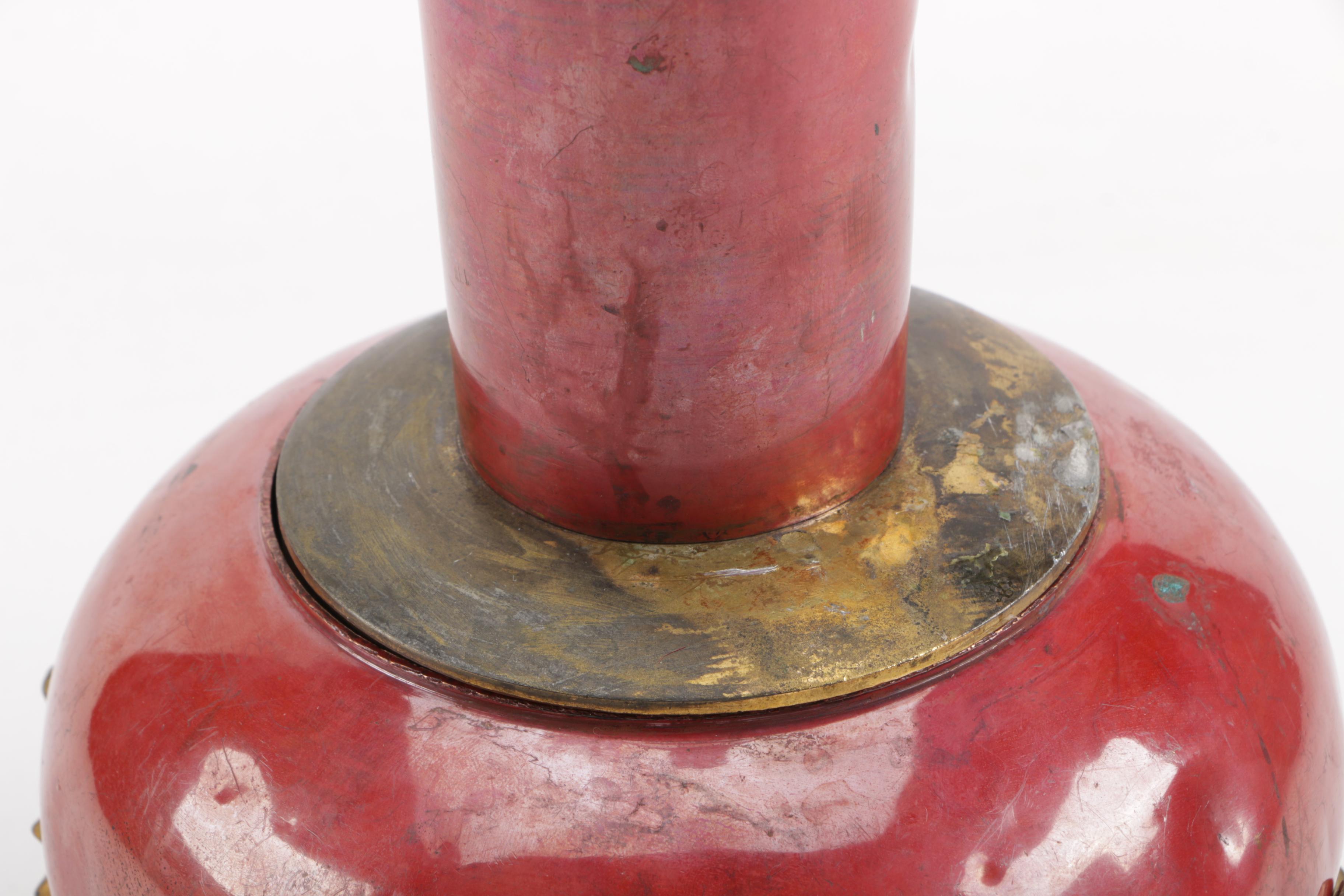 Brass and Enamel Vase