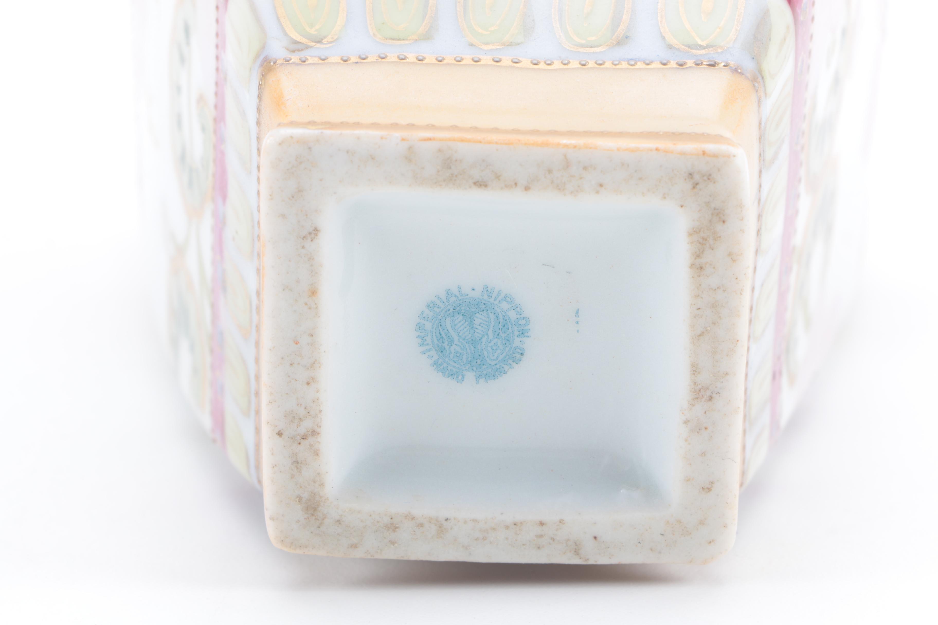 Nippon Porcelain Vase and a Moriage Portrait Bowl