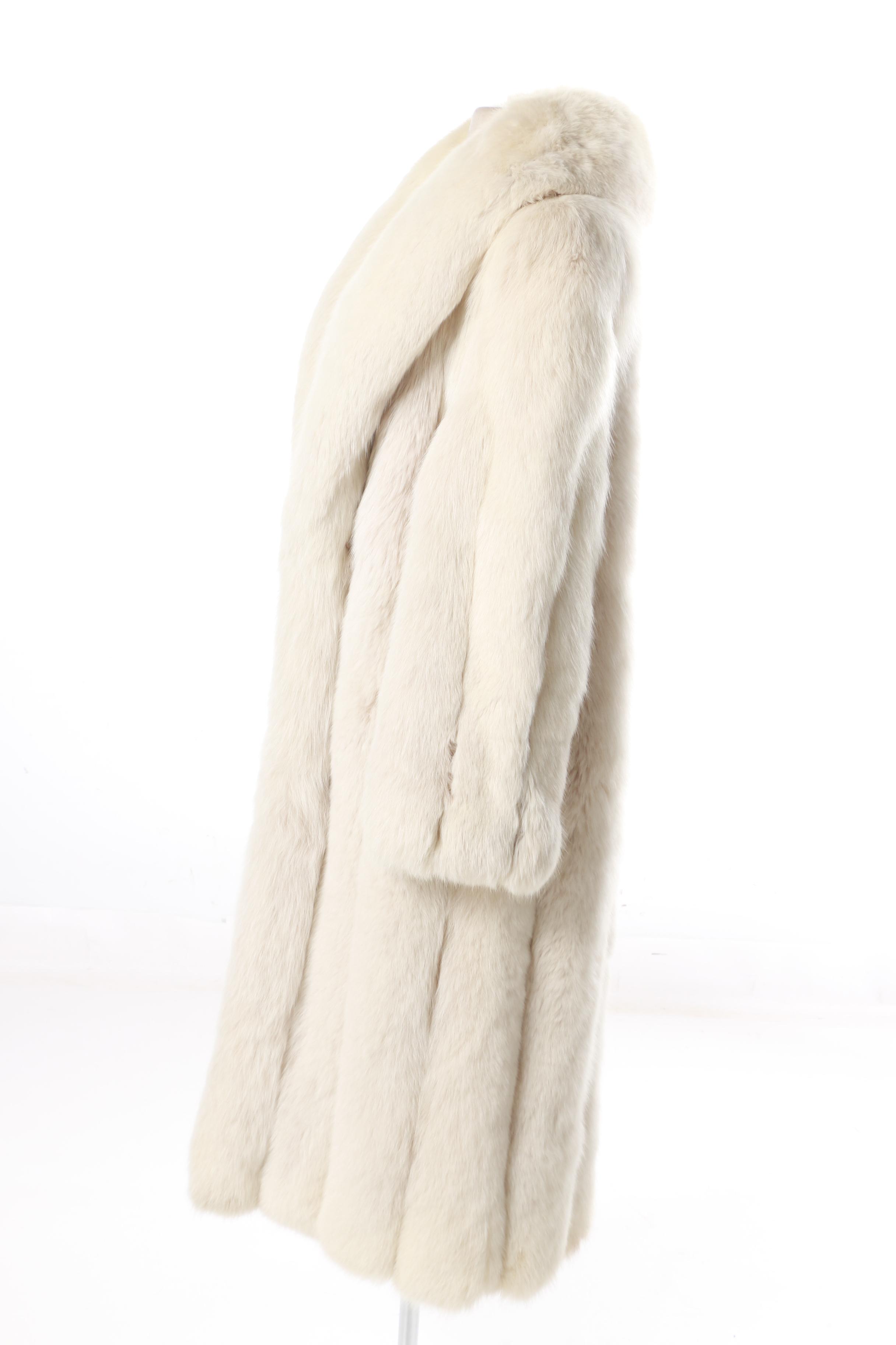 Bill Blass Furs Women's White Fox Coat