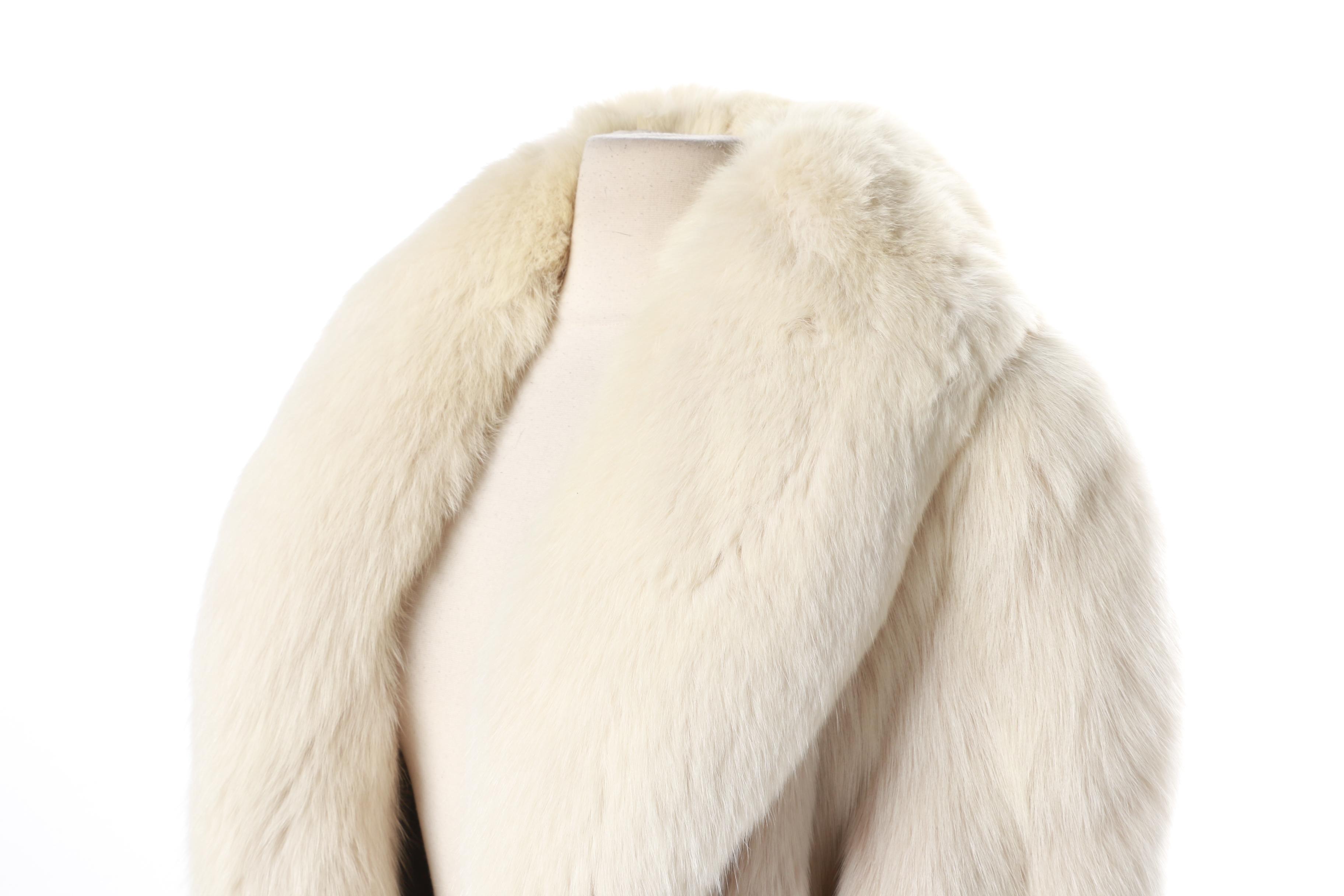 Bill Blass Furs Women's White Fox Coat