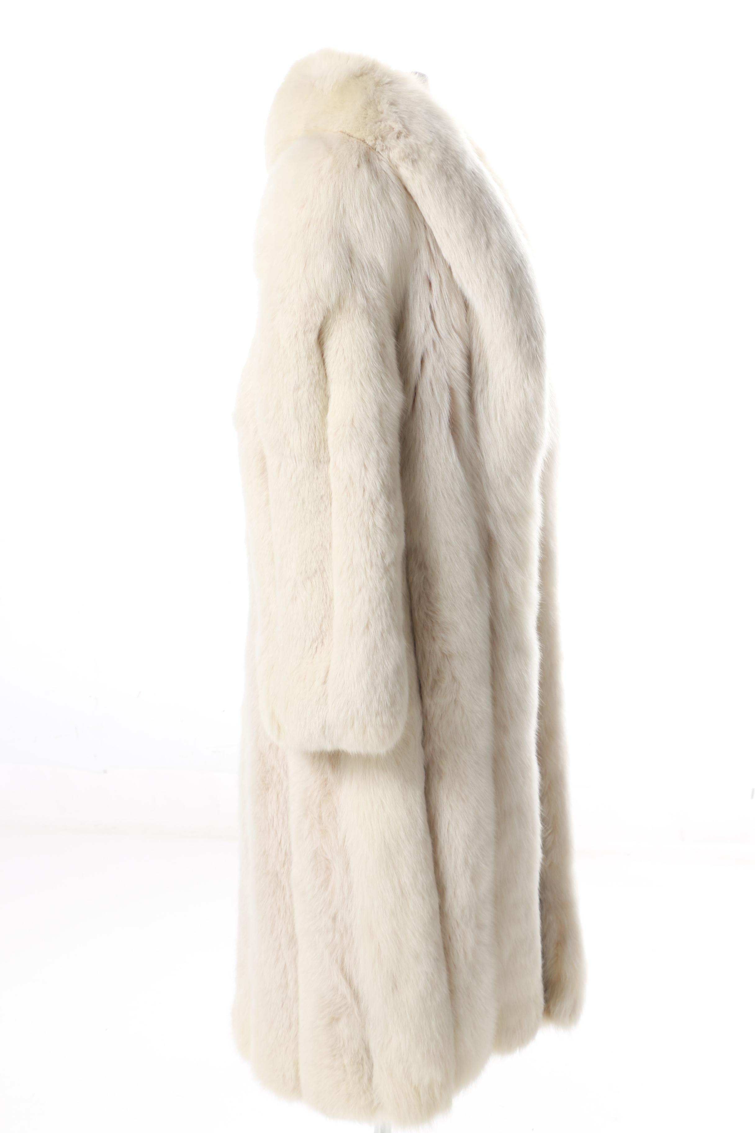 Bill Blass Furs Women's White Fox Coat