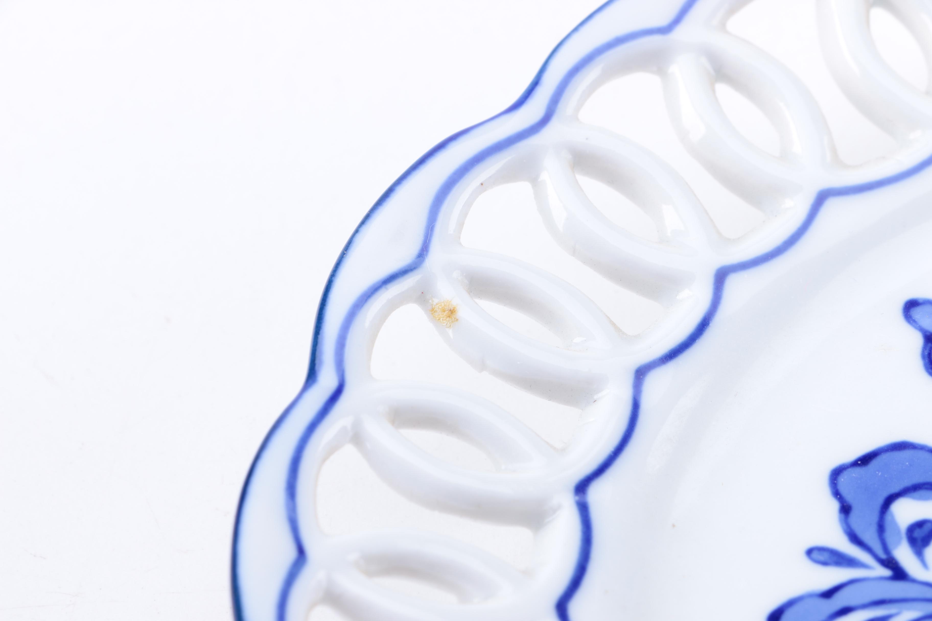 Blue and White Floral Ceramic Decorative Wall Plates