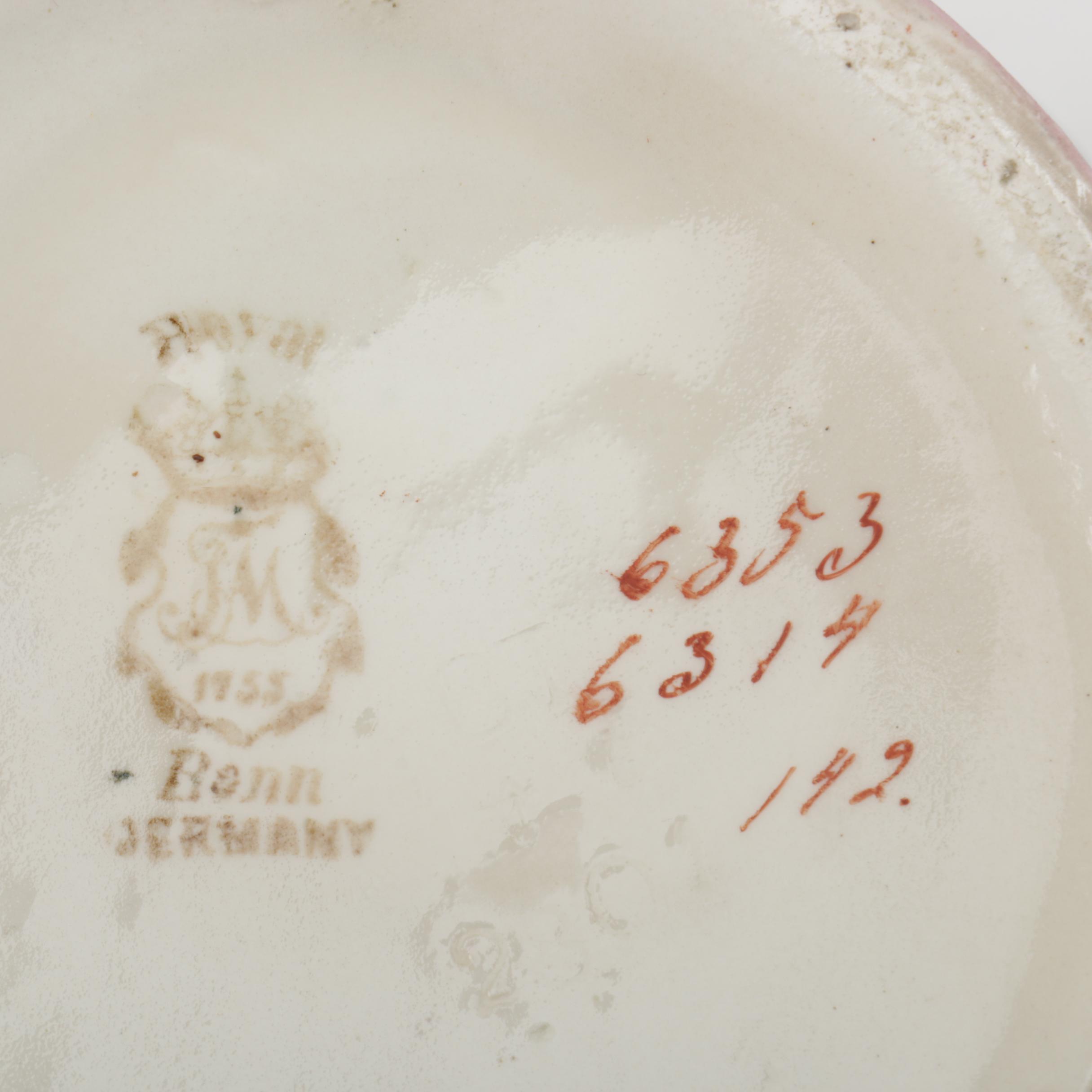 Antique Hand Painted Trophy Style Vase