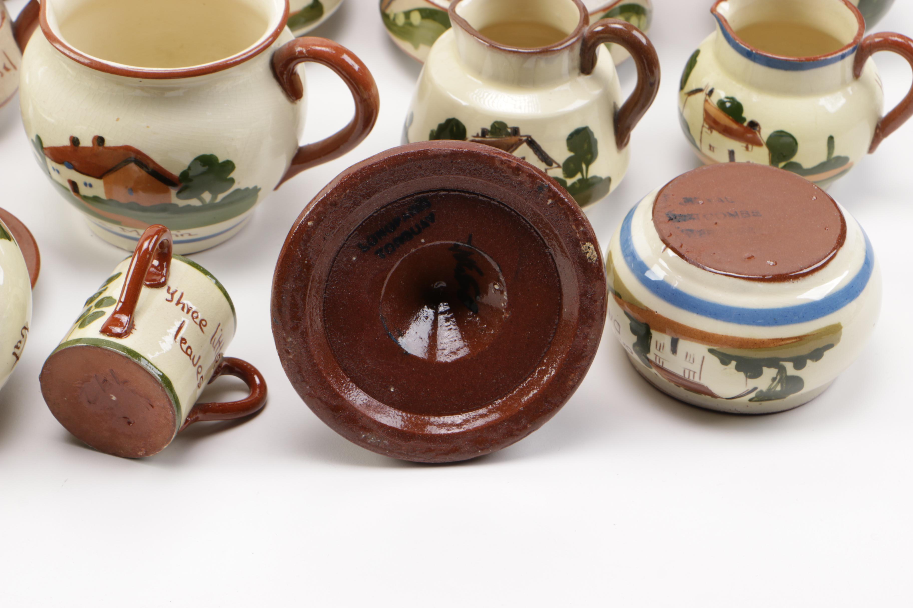 Collection of Watcombe Torquay Pottery "Motto Ware"