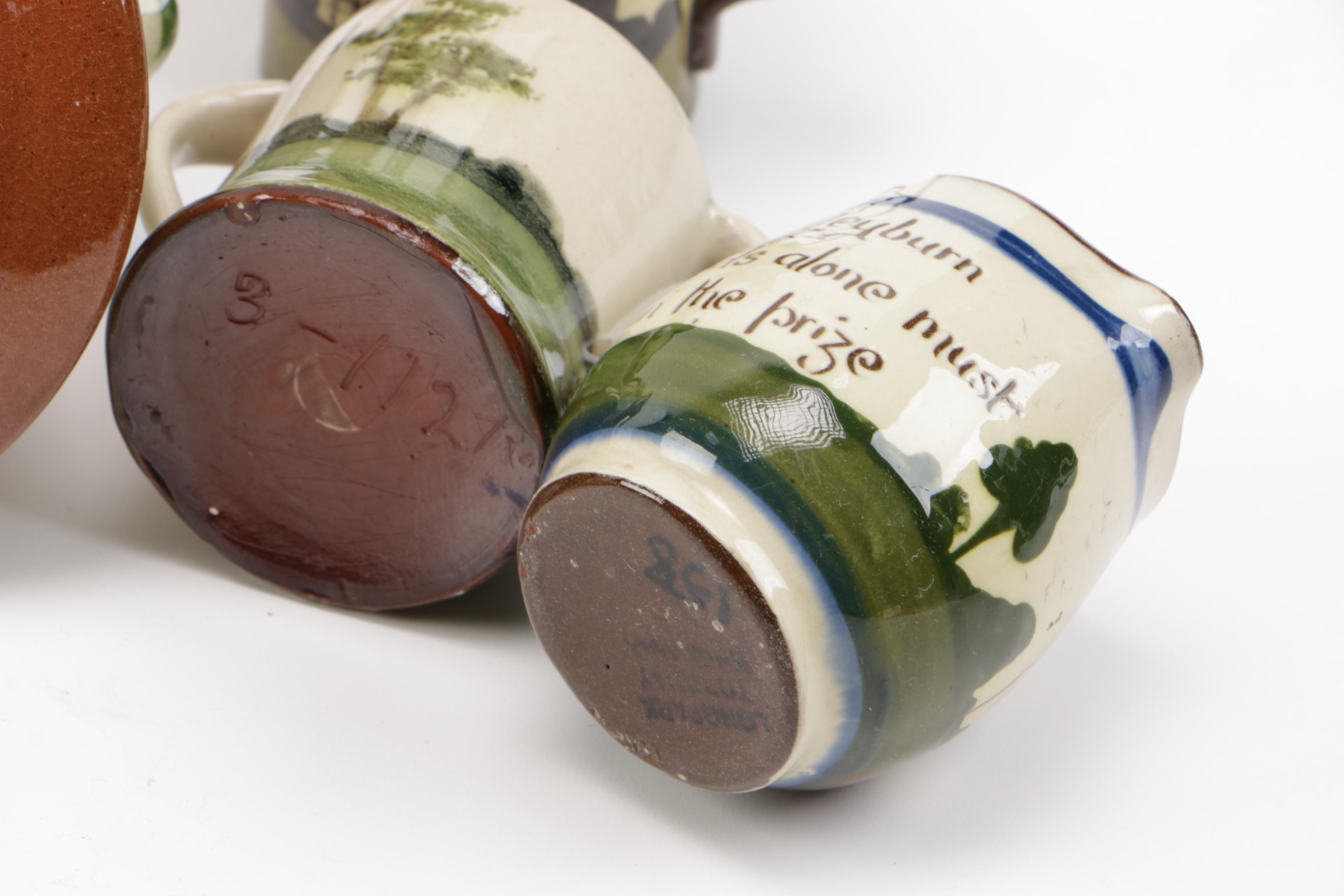 Collection of Watcombe Torquay Pottery "Motto Ware"