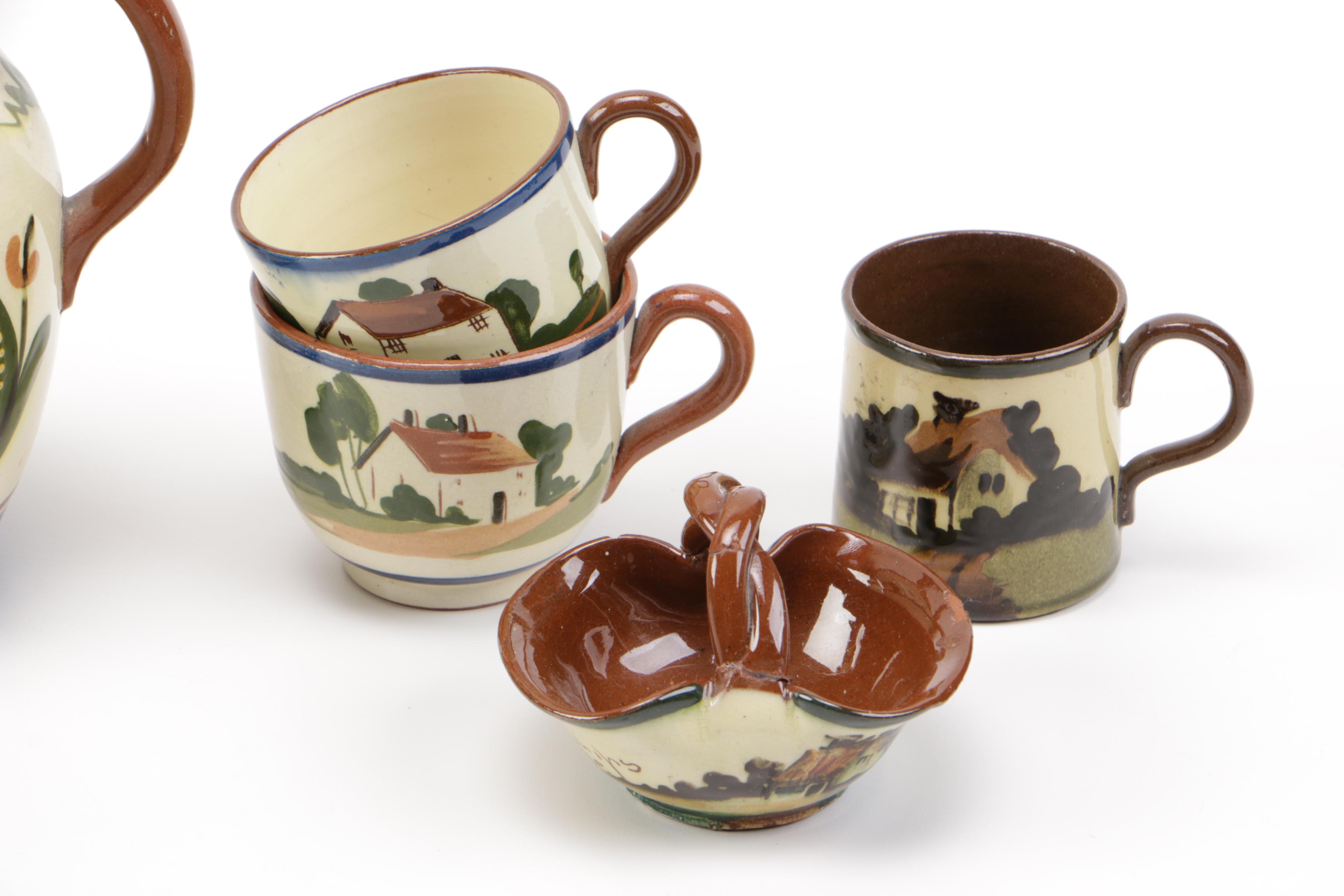 Collection of Watcombe Torquay Pottery "Motto Ware"