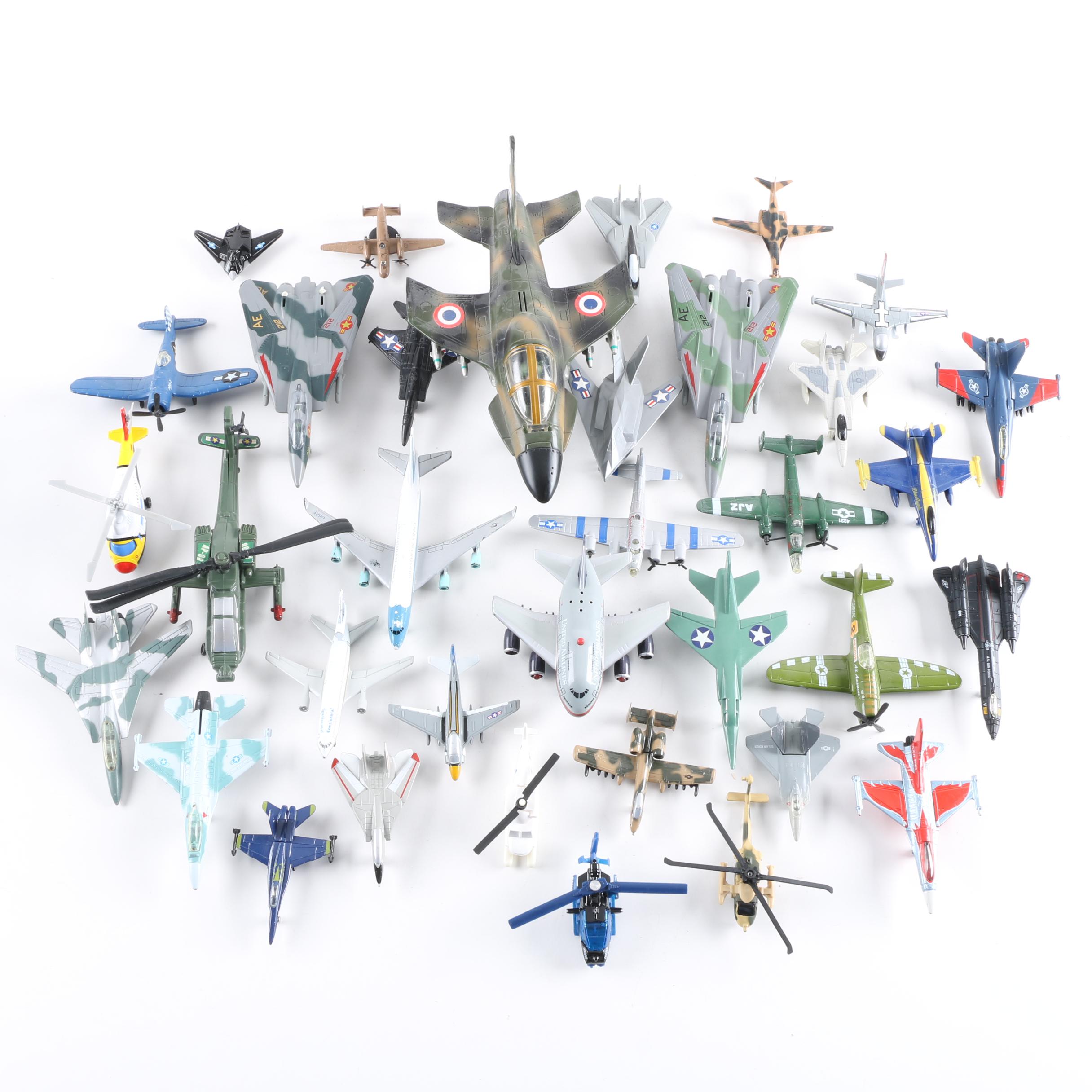 Collection of Die-Cast Model Aircraft