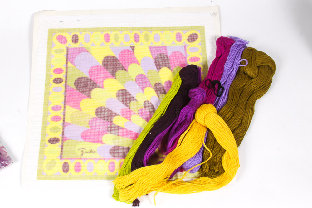 Vintage Emilio Pucci Needlepoint Kits