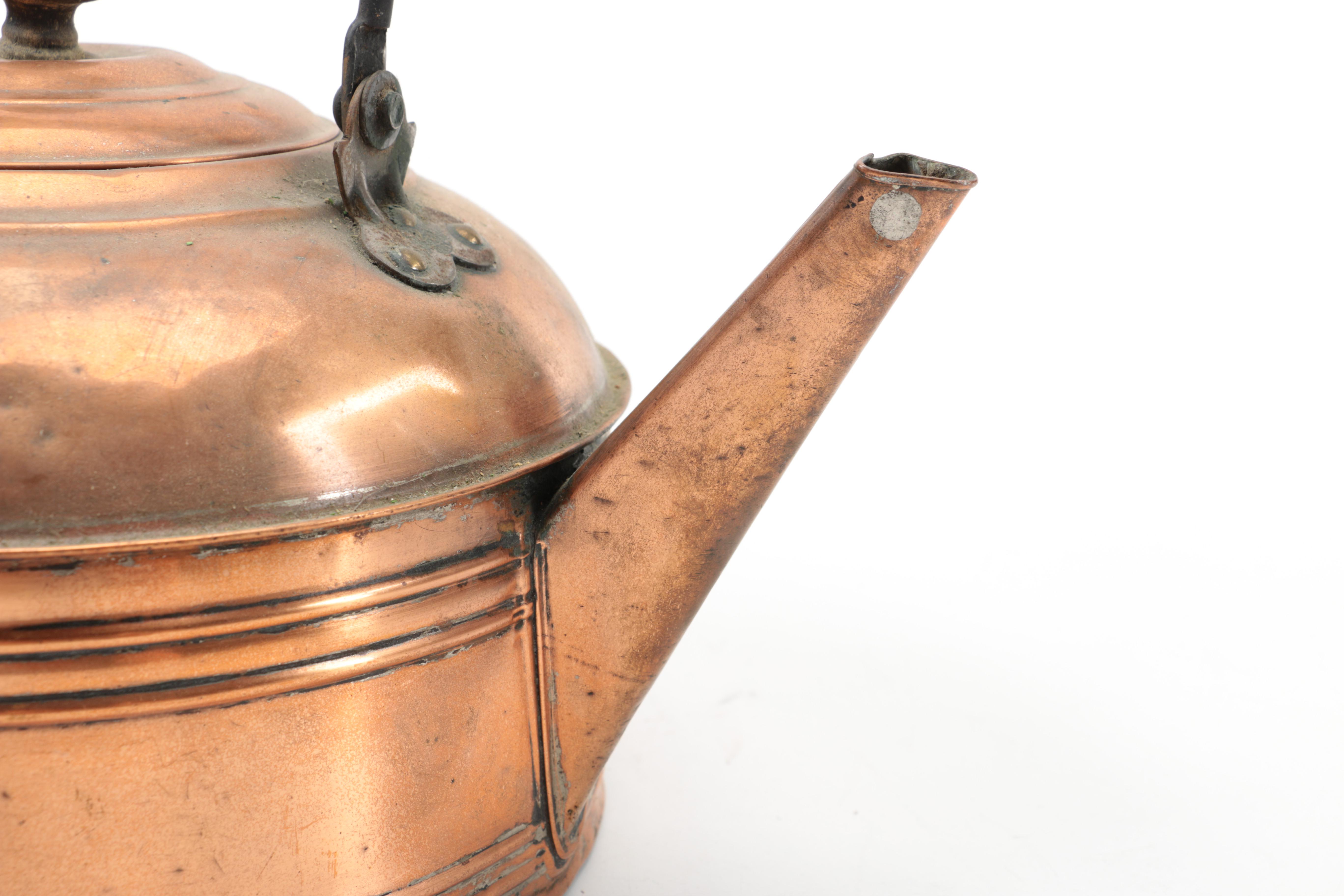 Vintage Copper Teapots and Kettles Including Manning & Bowman