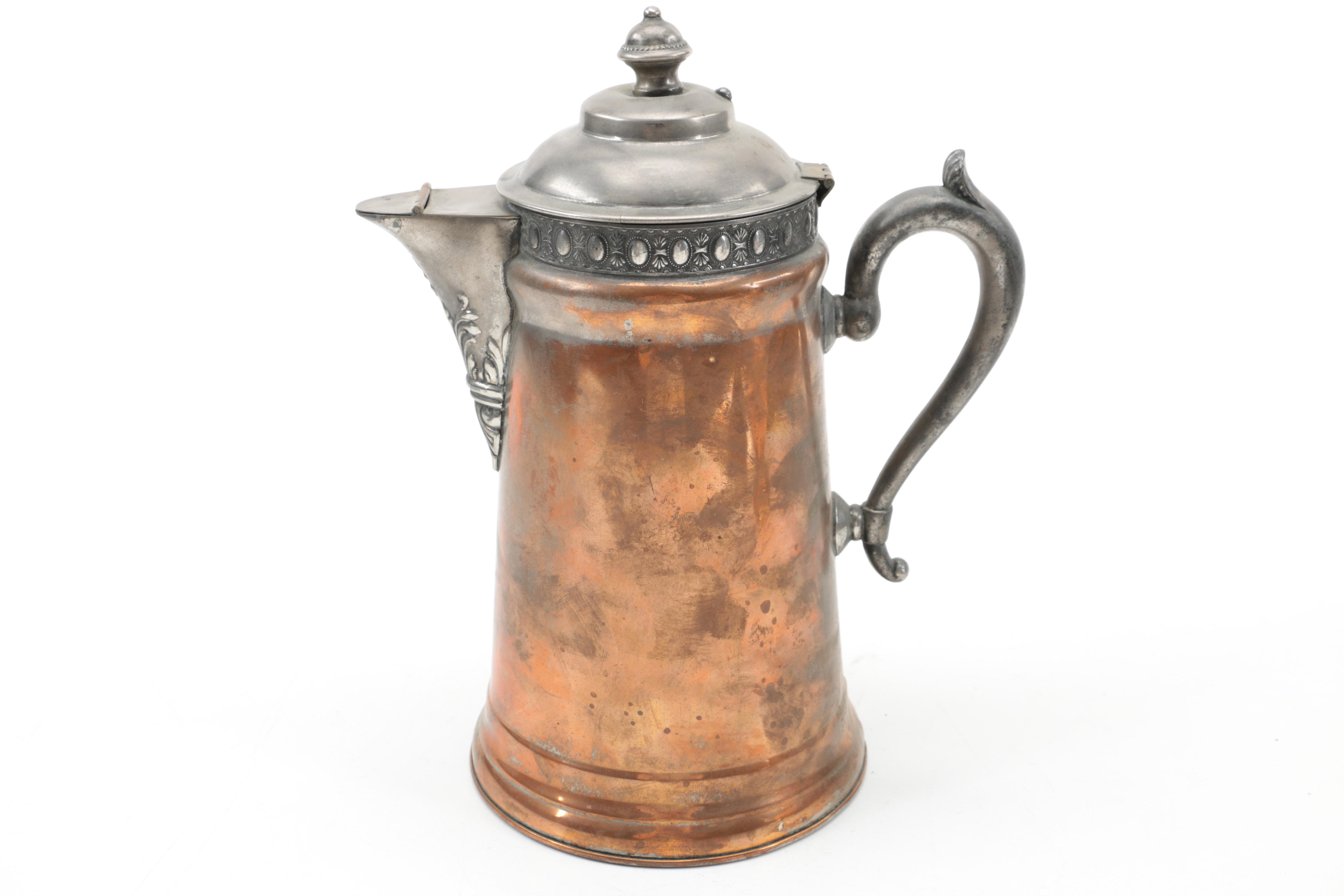 Vintage Copper Teapots and Kettles Including Manning & Bowman