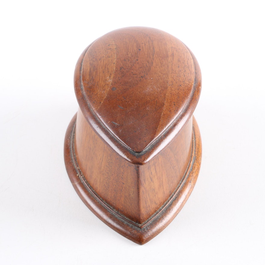 Ovoid Hand-Carved Wooden Box