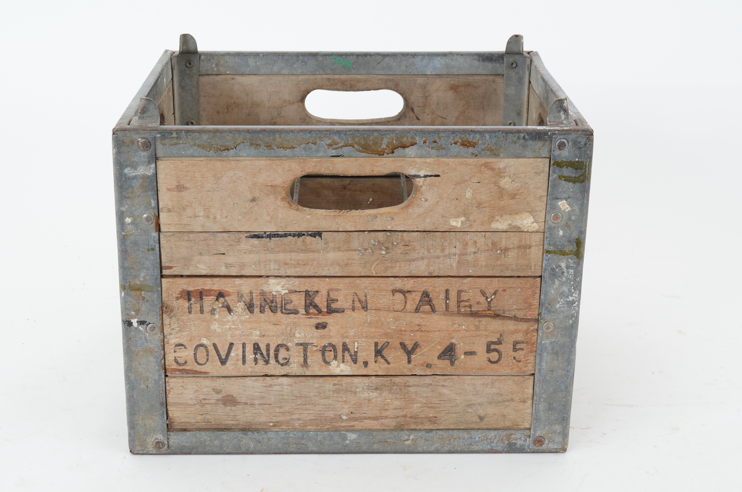 Antique Covington KY Milk Crate