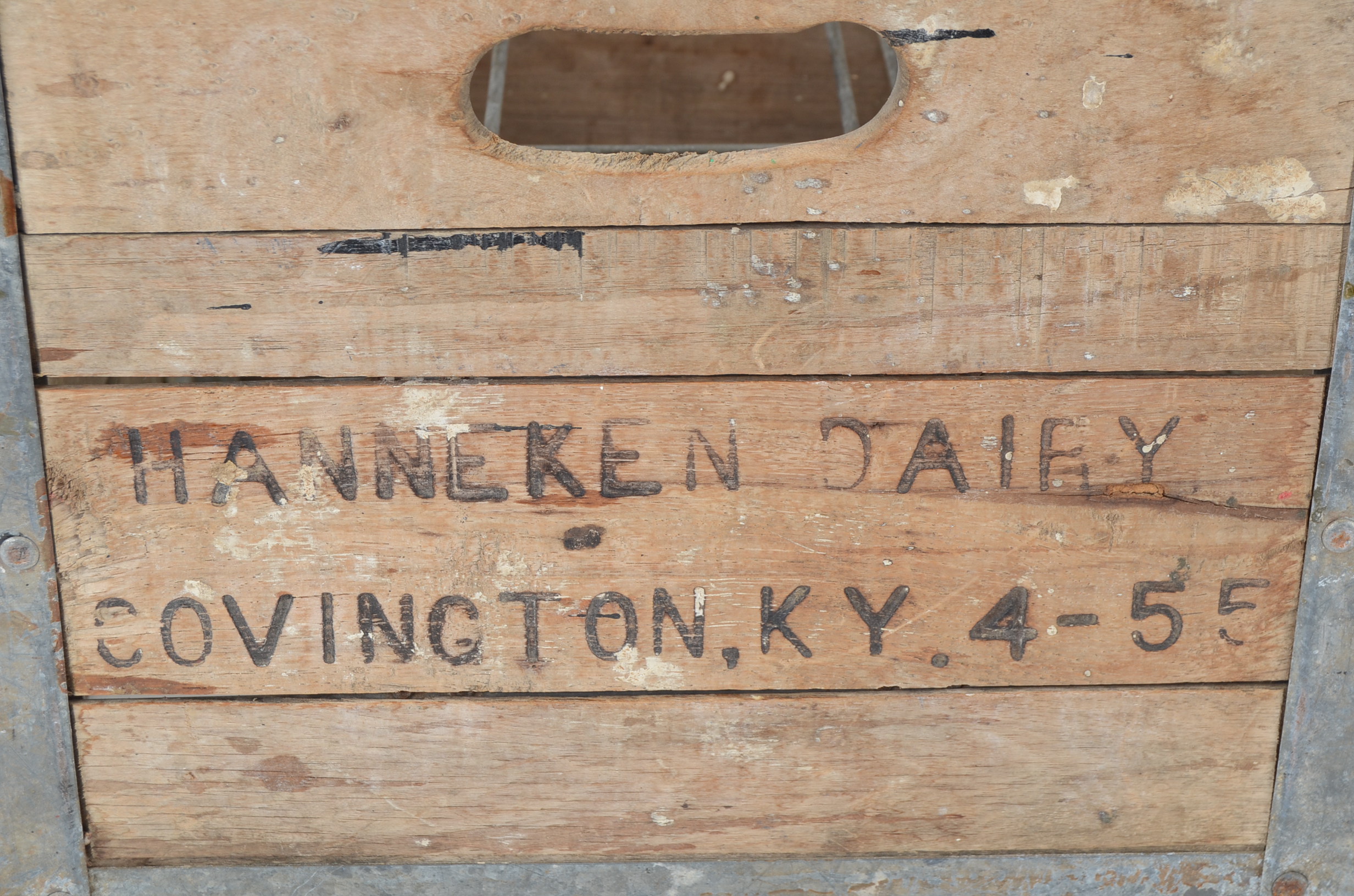 Antique Covington KY Milk Crate