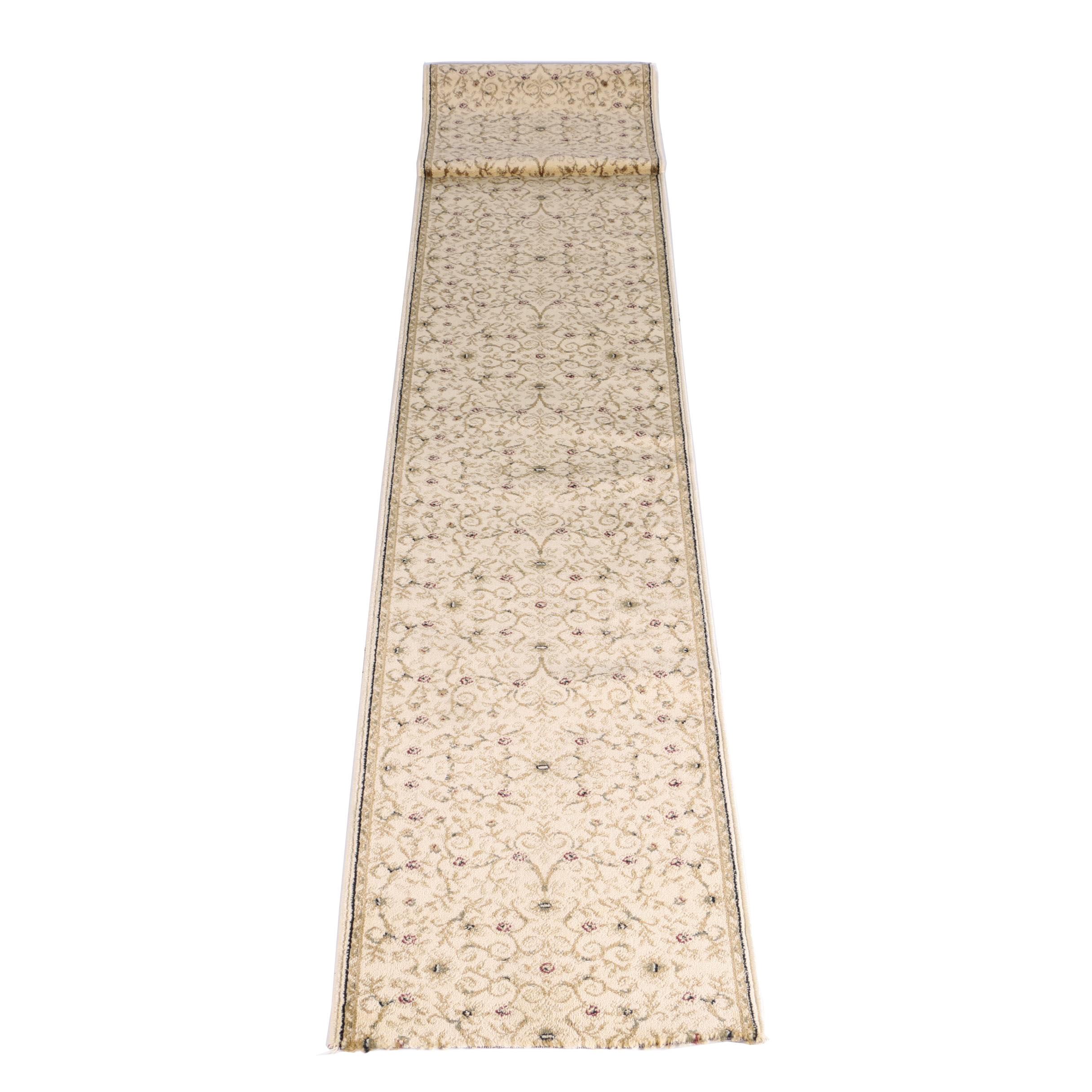 Power-Loomed Floral Carpet Runner