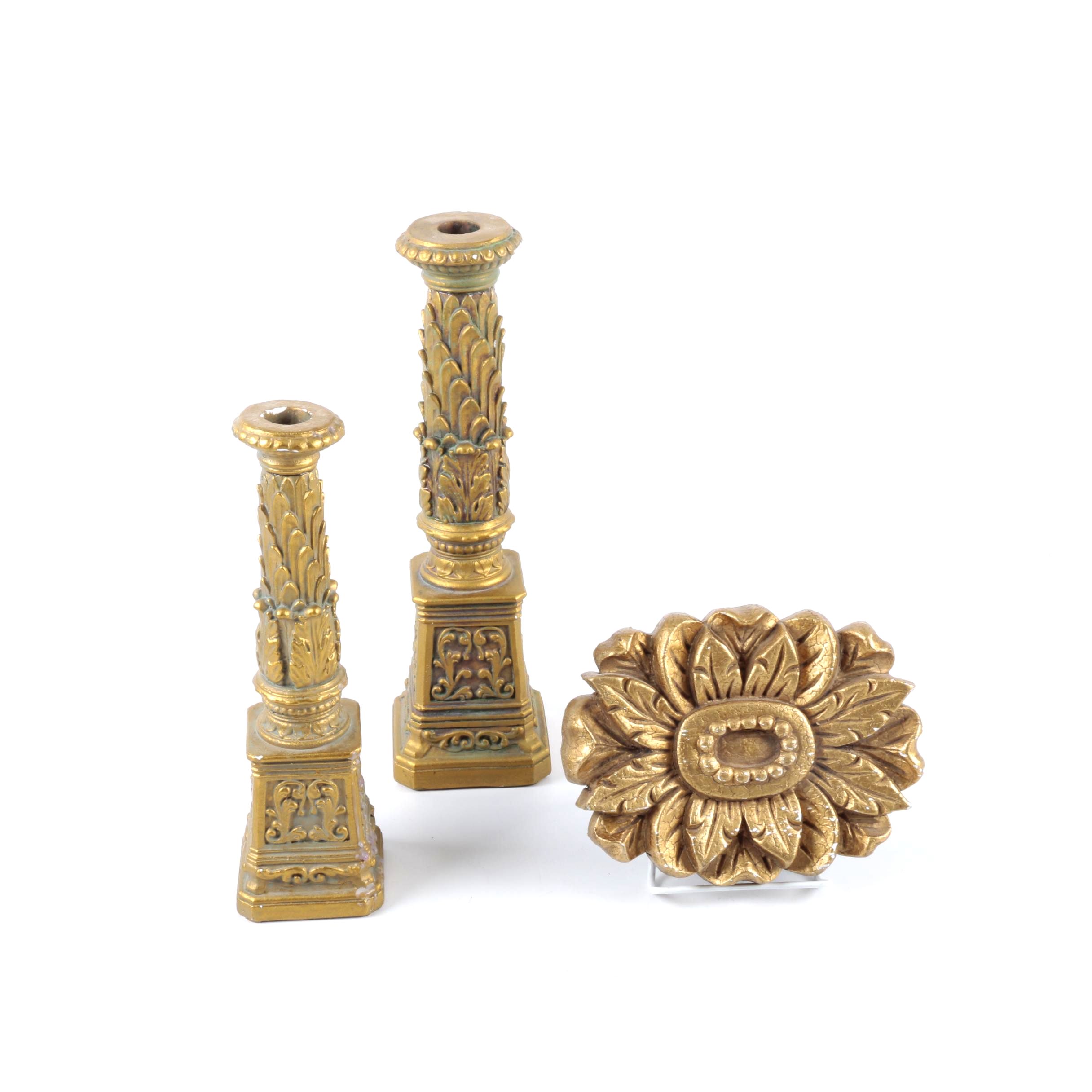 Wood and Ceramic Candle Holders and Wall Decor