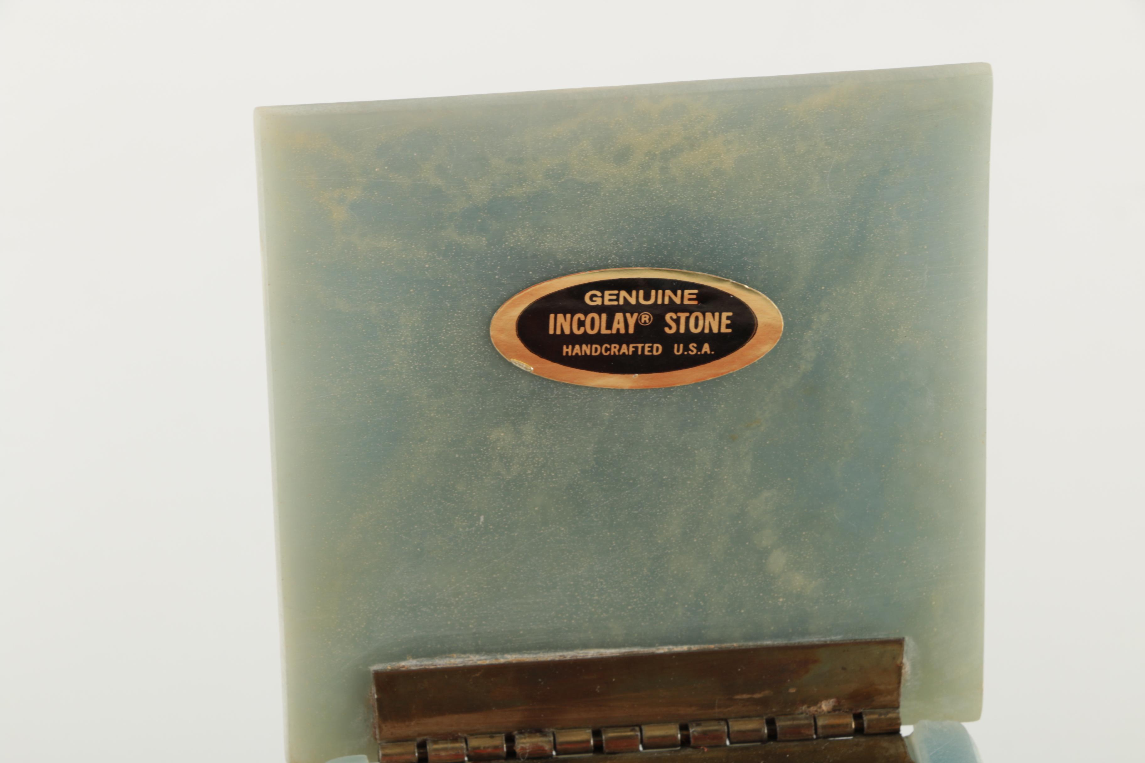 Vintage Incolay Resin Music Box