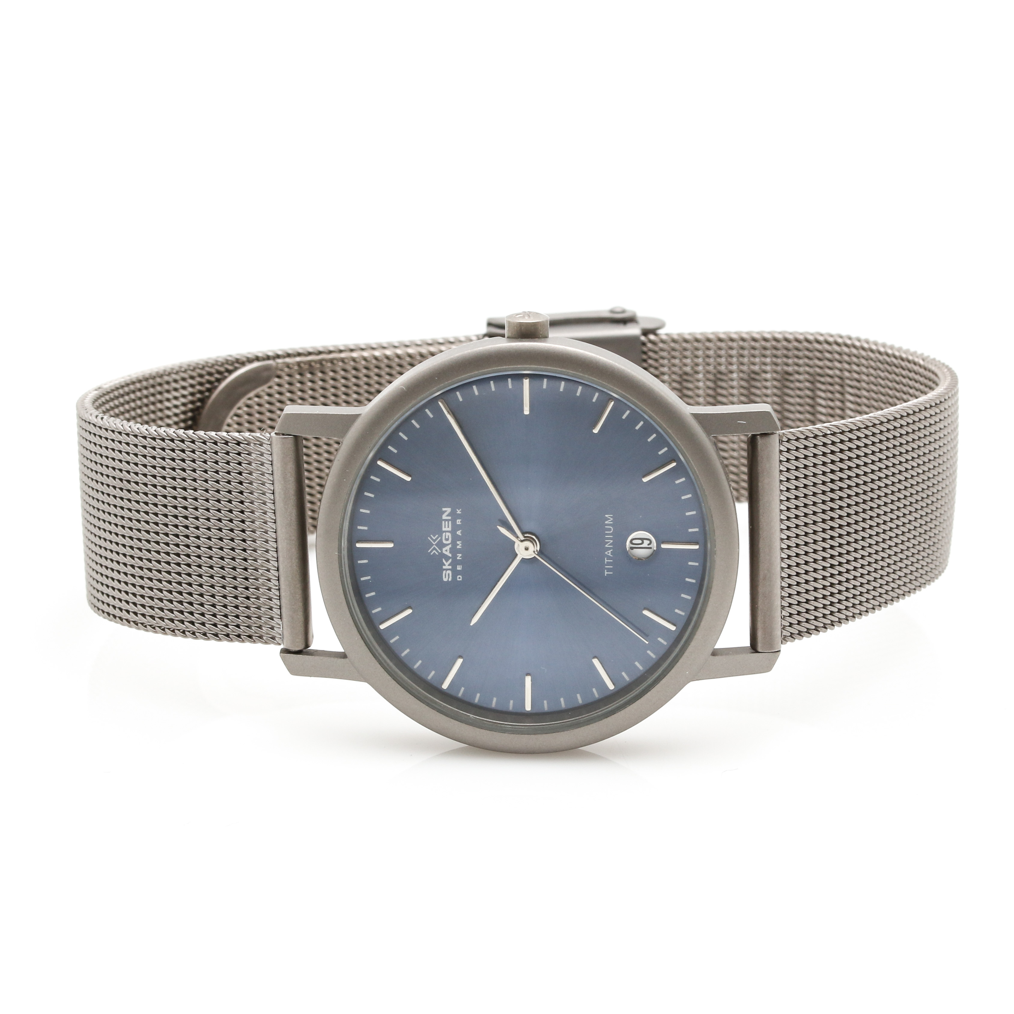 Skagen Titanium Blue Dial Watch
