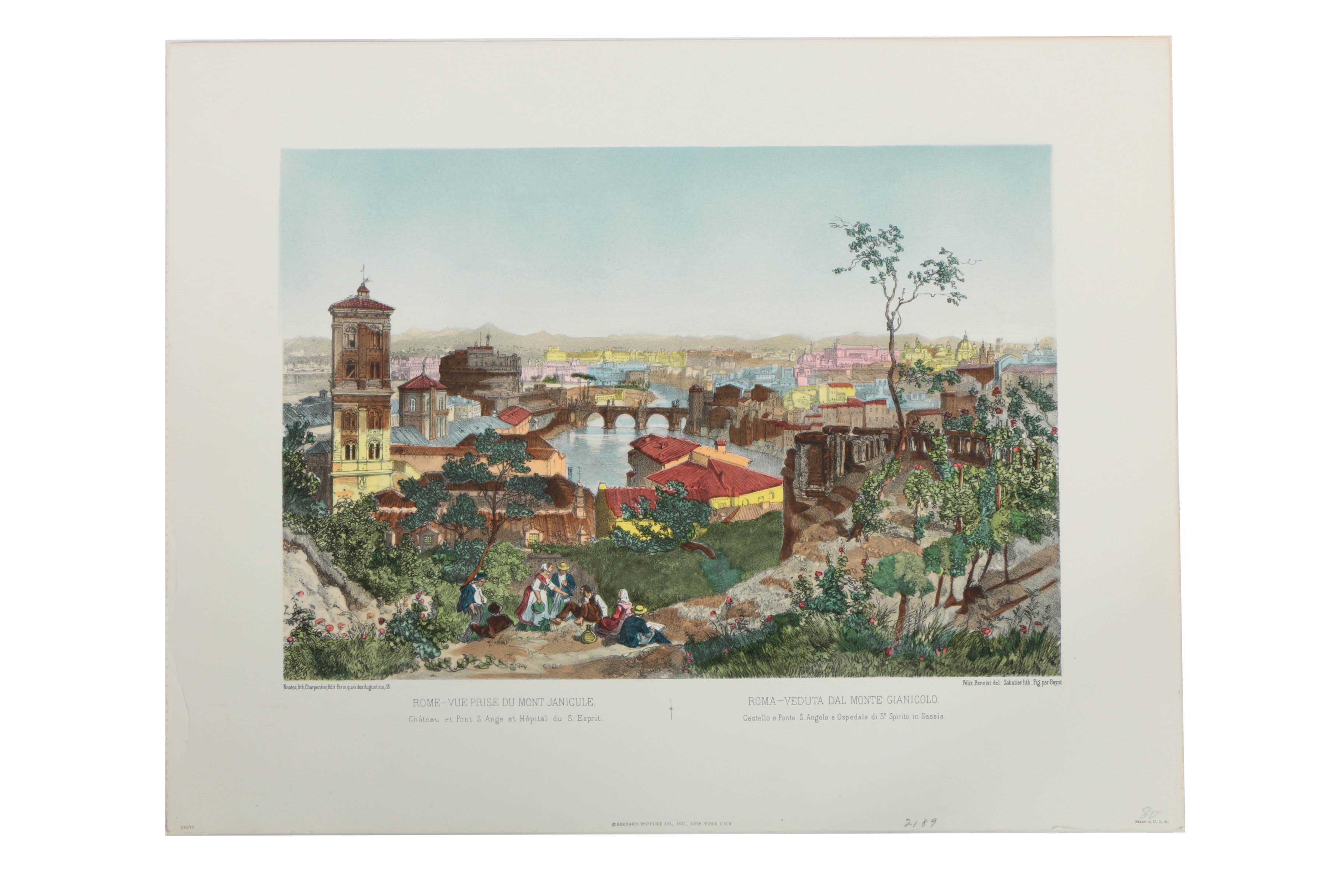 Collection of Hand-Colored Metzographs on Paper of Roman Architecture