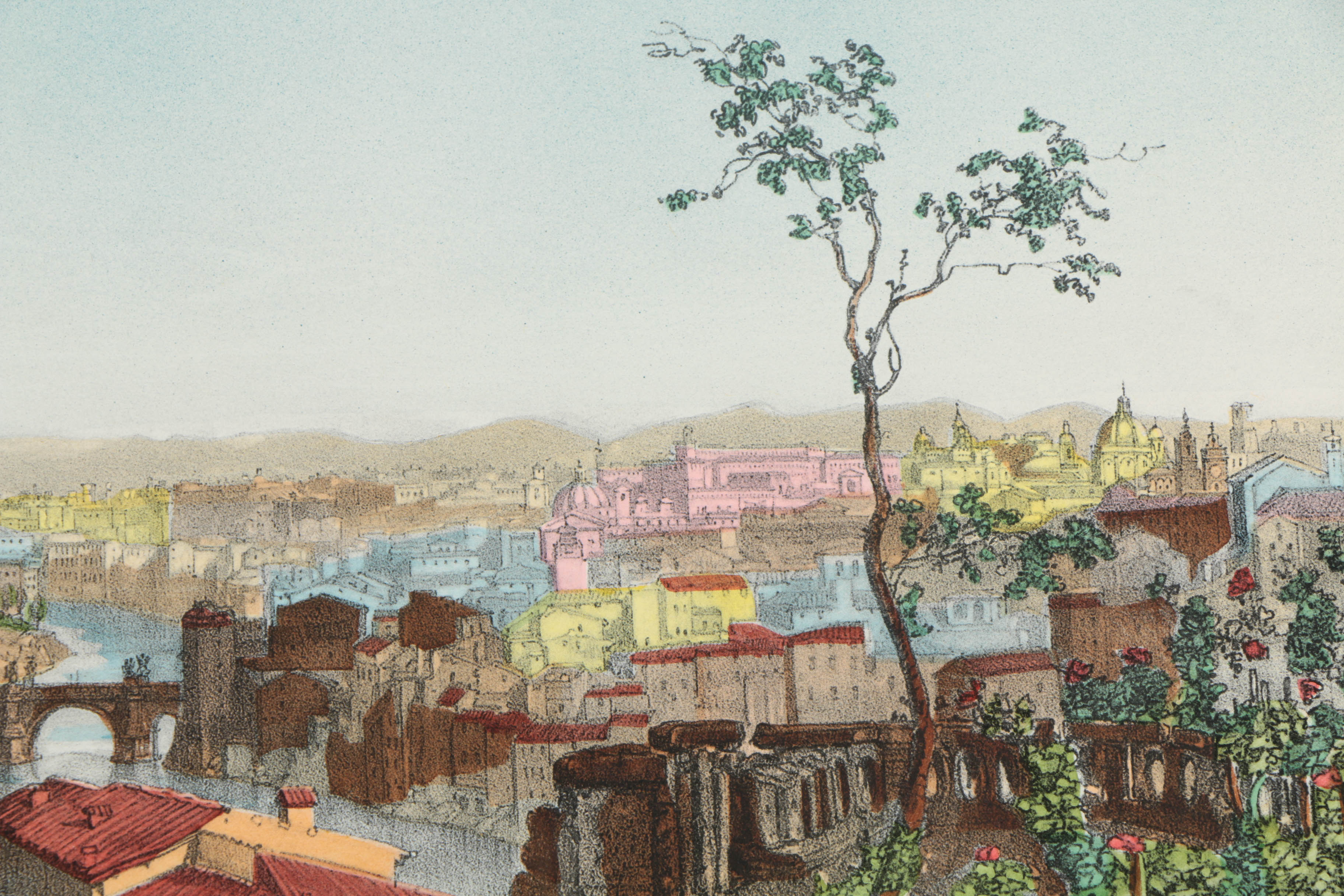 Collection of Hand-Colored Metzographs on Paper of Roman Architecture