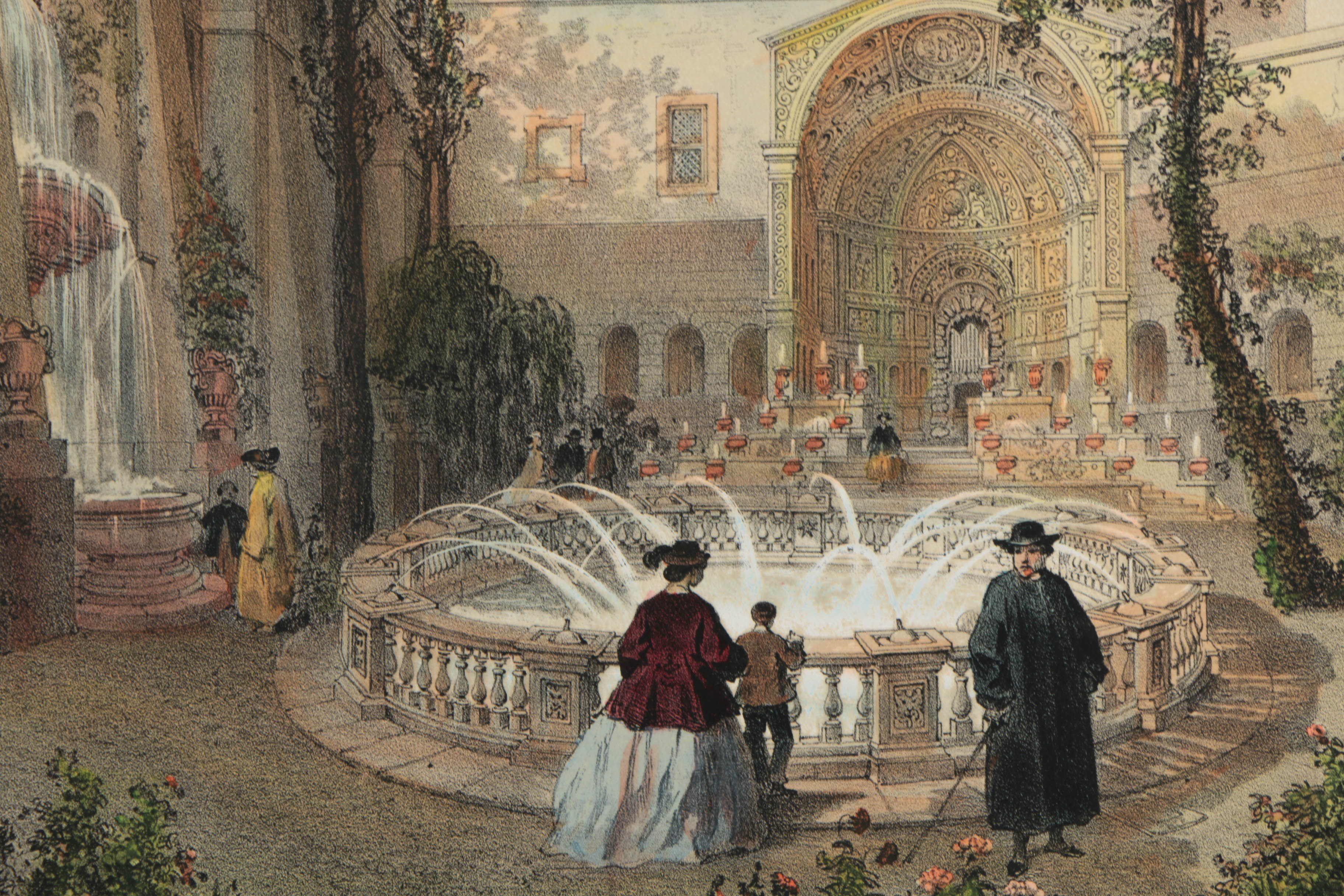 Collection of Hand-Colored Metzographs on Paper of Roman Architecture