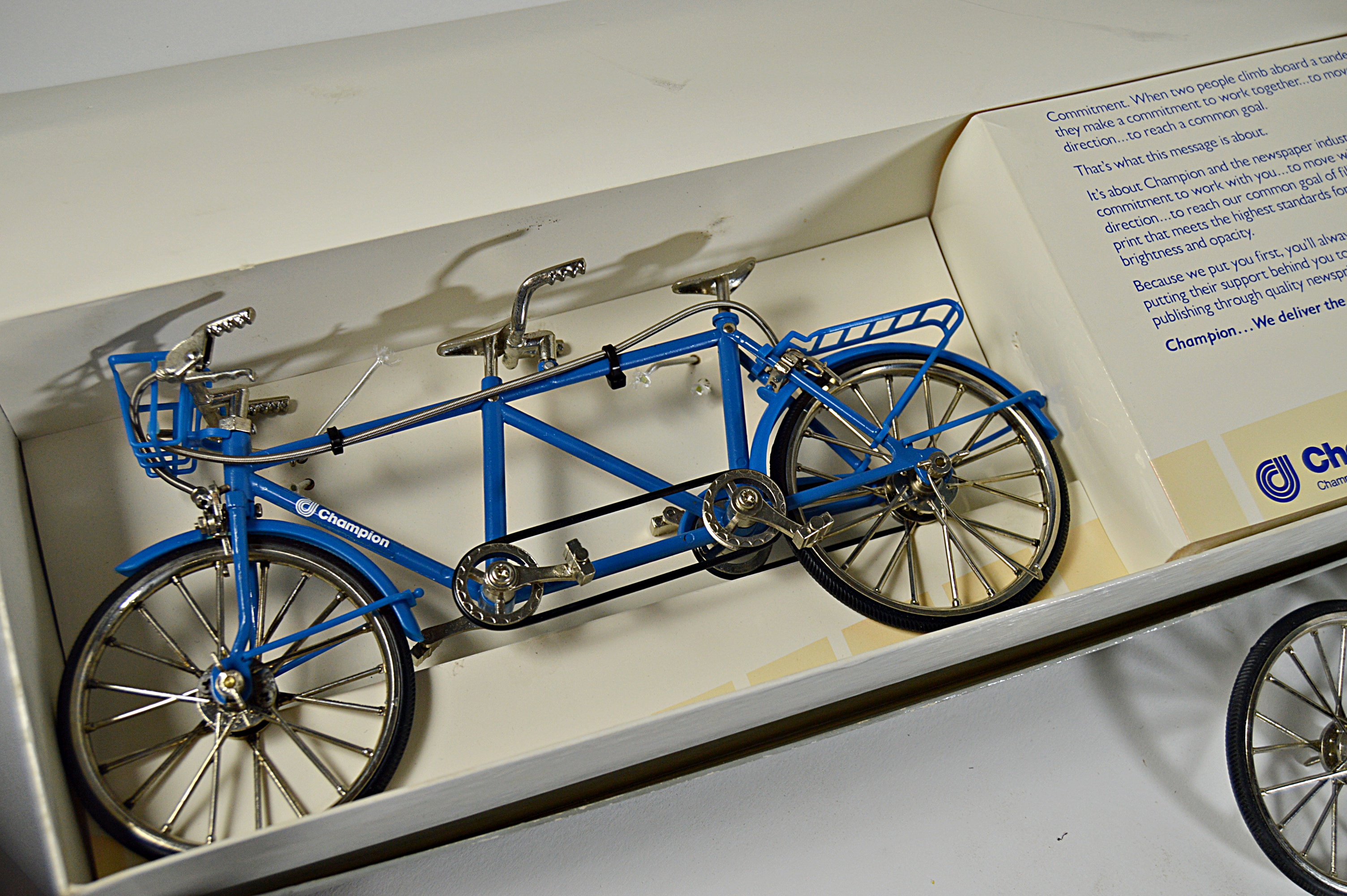 Limited Edition Champion Paper Promotional Model Bicycles