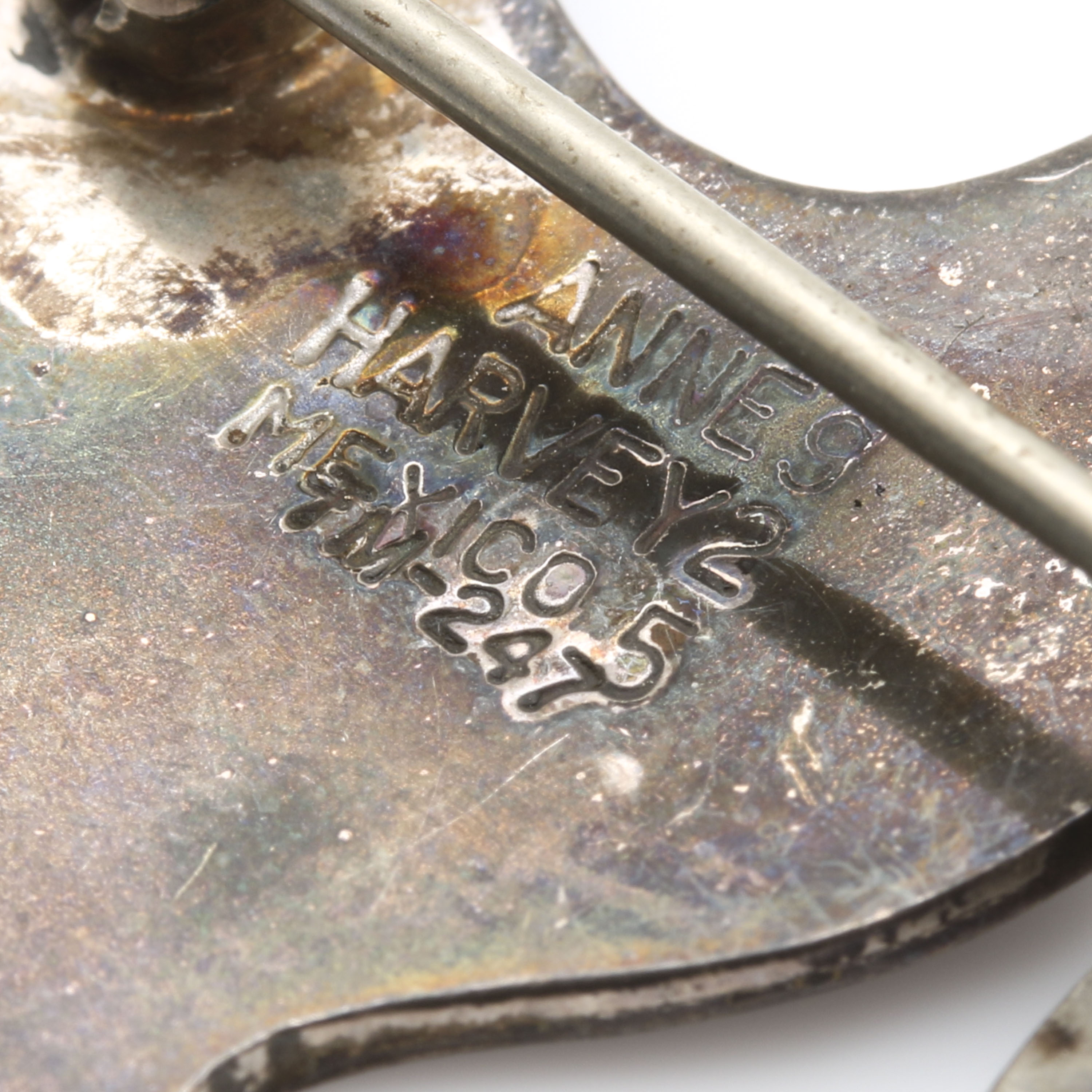 Sterling Silver Jewelry Featuring James Mason Inlay and Anne Harvey Enameled Cat