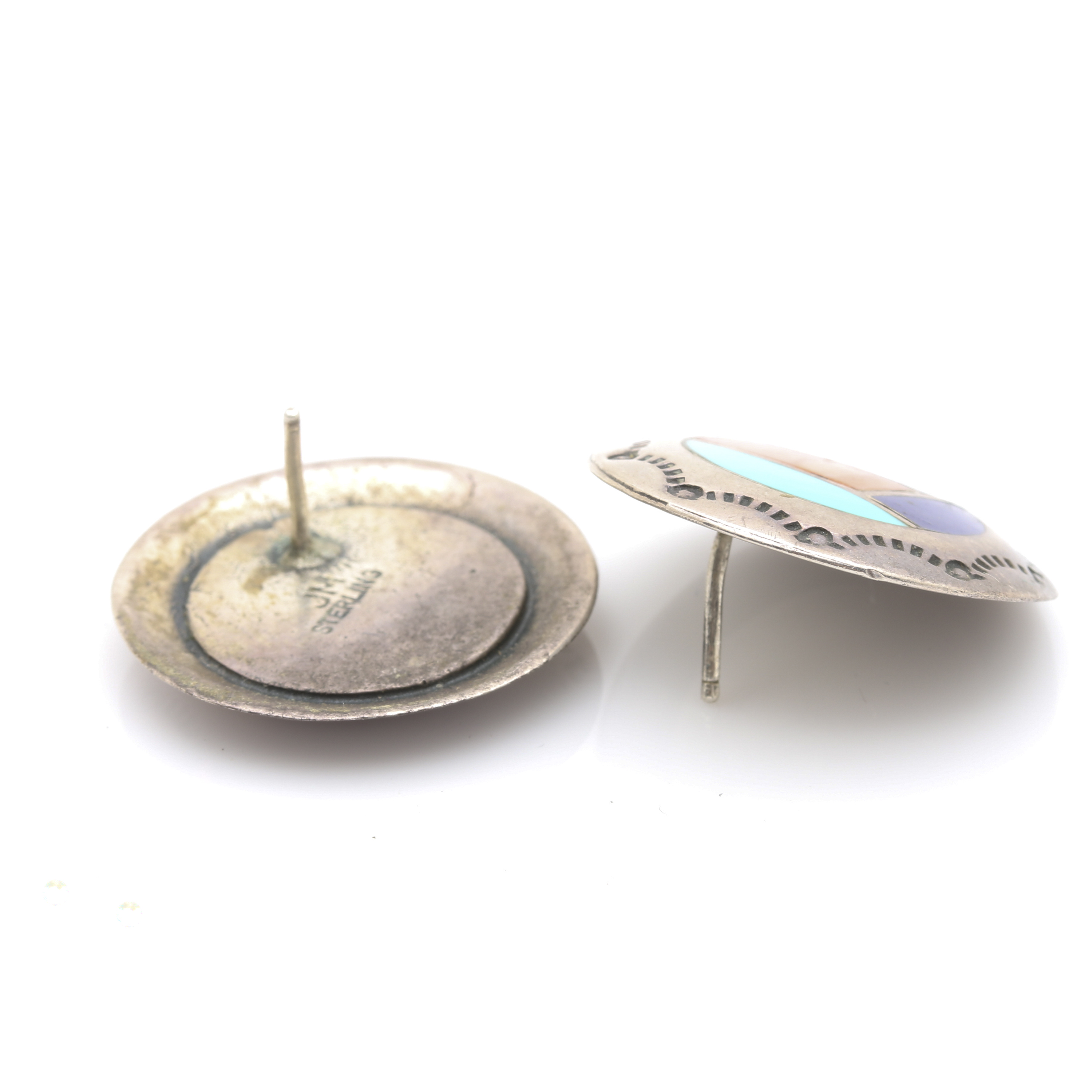 Sterling Silver Jewelry Featuring James Mason Inlay and Anne Harvey Enameled Cat