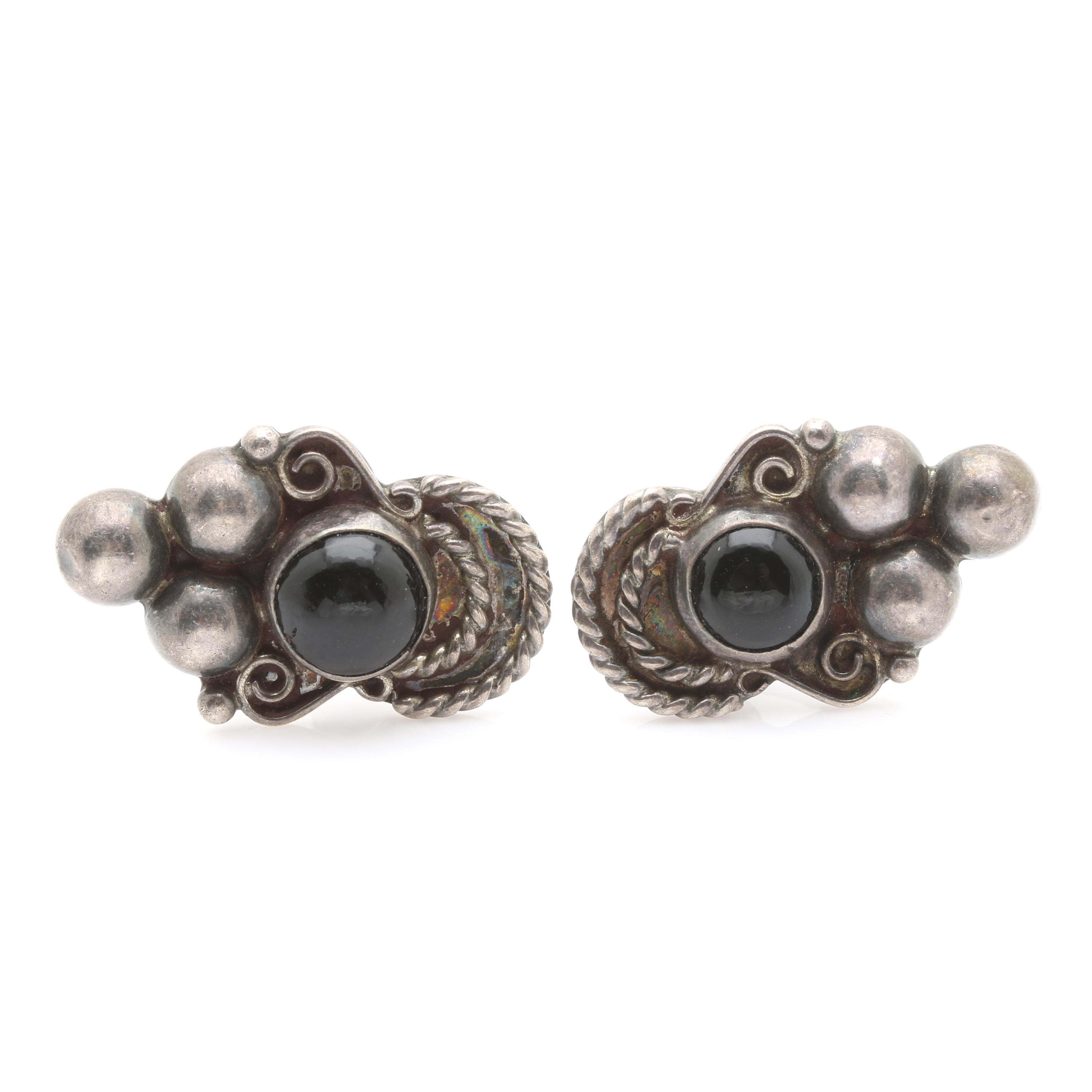 Sterling Silver Jewelry Featuring James Mason Inlay and Anne Harvey Enameled Cat