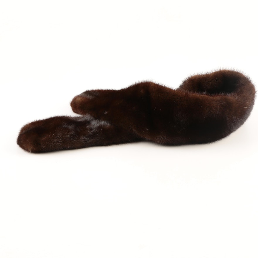 Vintage Brown Mink Fur Collar