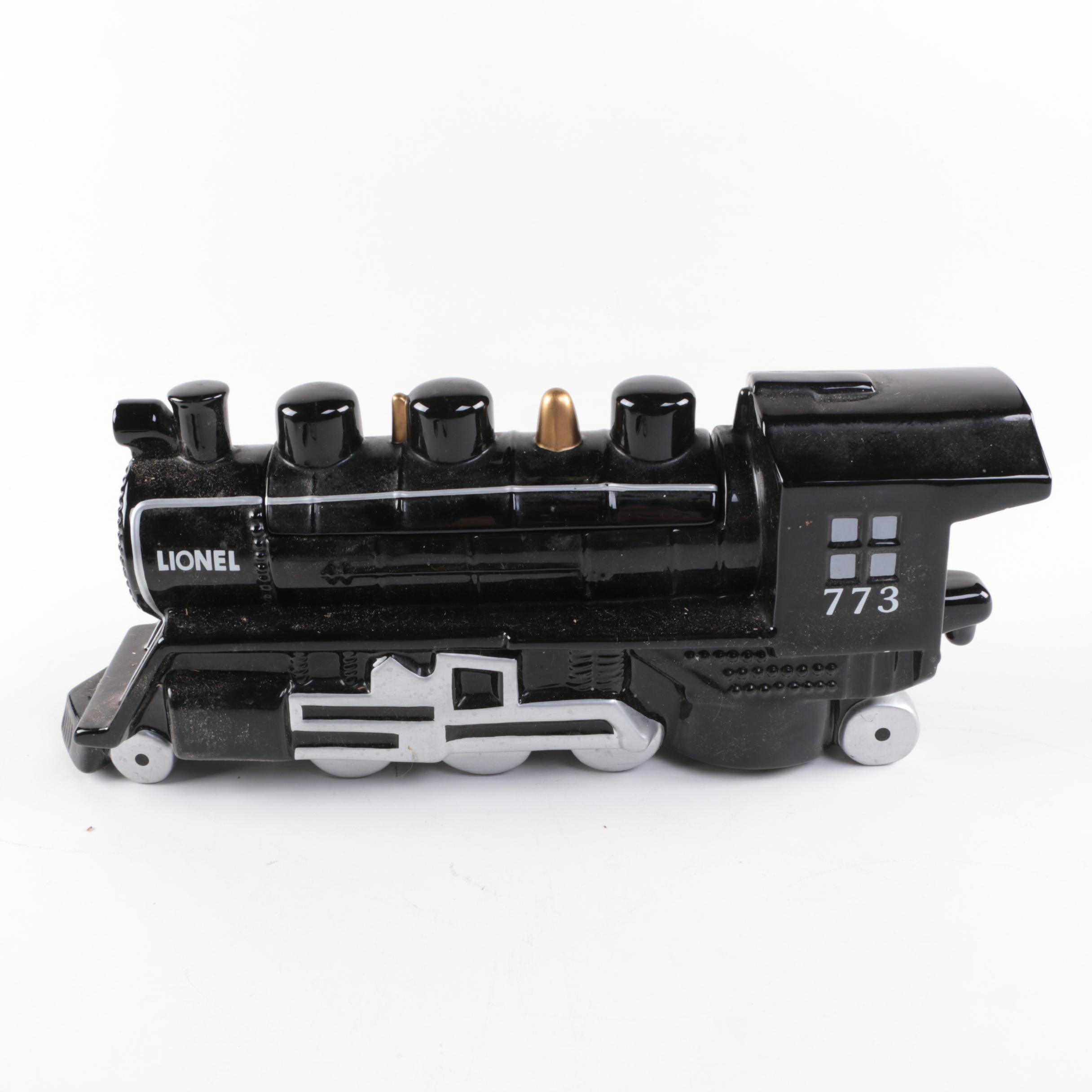 Lionel Model Train Themed Ceramic Cookie Jar