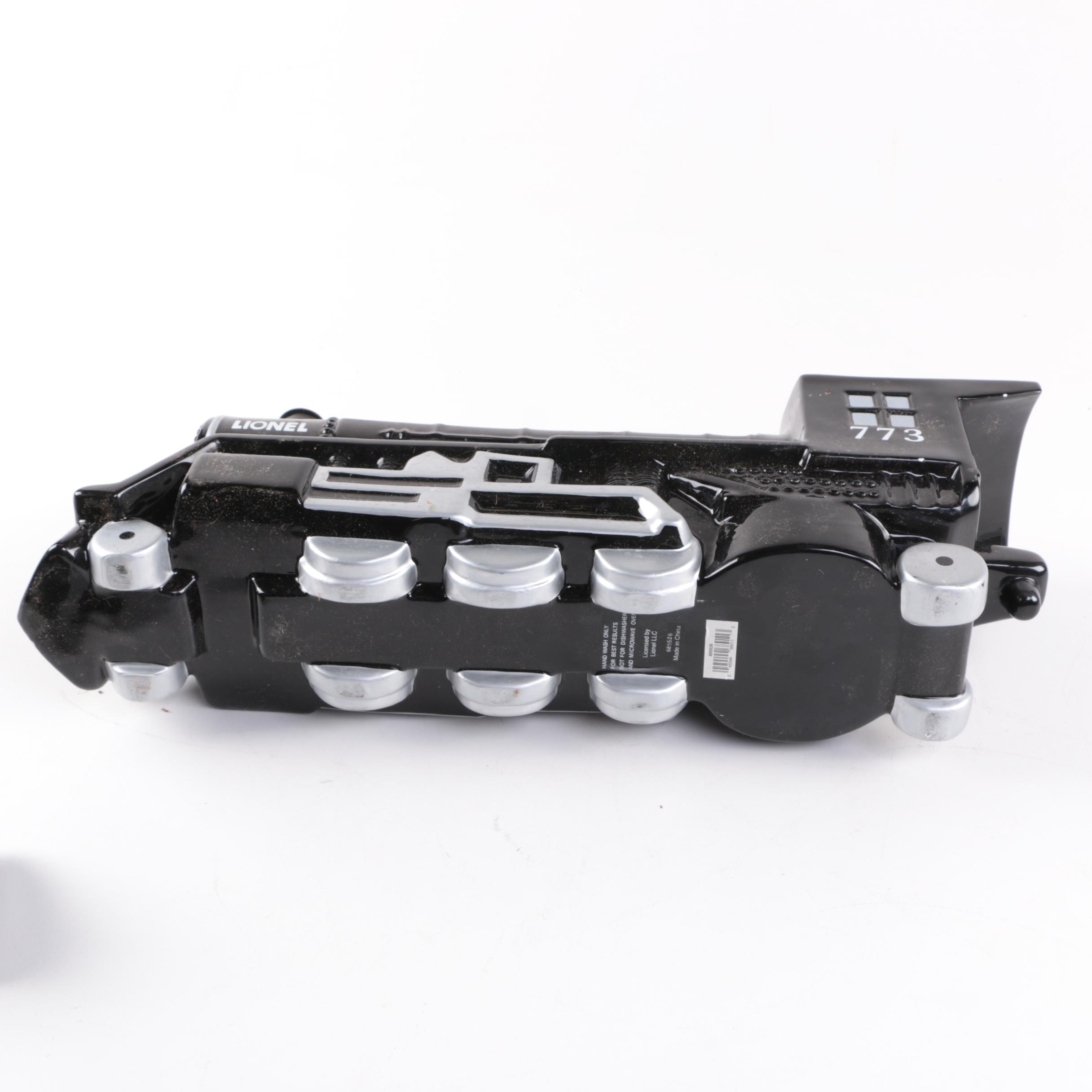 Lionel Model Train Themed Ceramic Cookie Jar