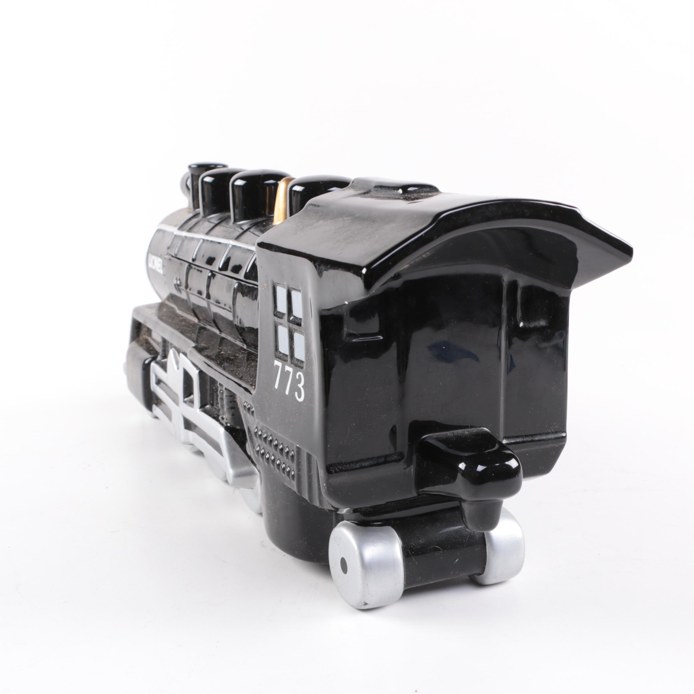 Lionel Model Train Themed Ceramic Cookie Jar