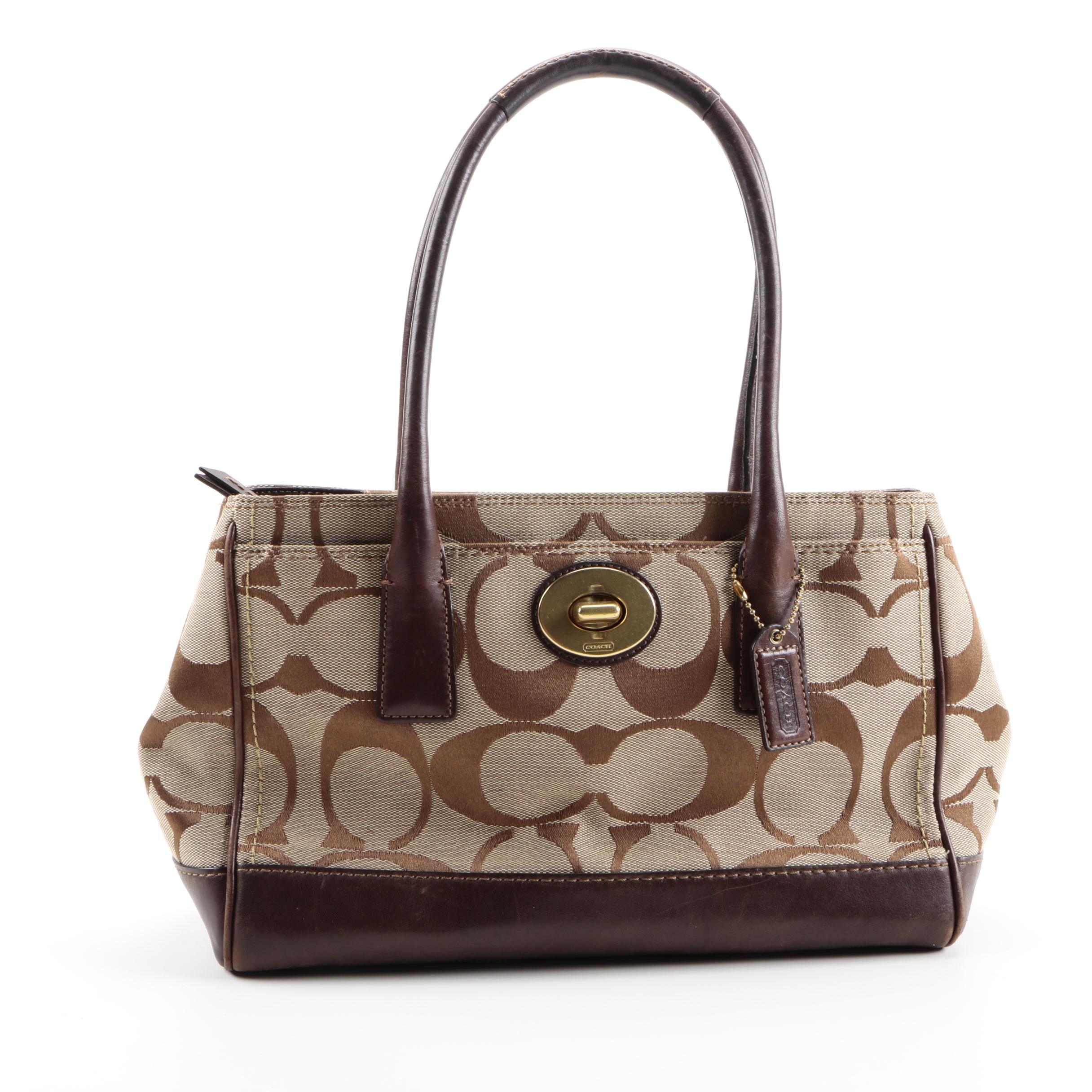 Coach Khaki Signature Madeline Shoulder Bag