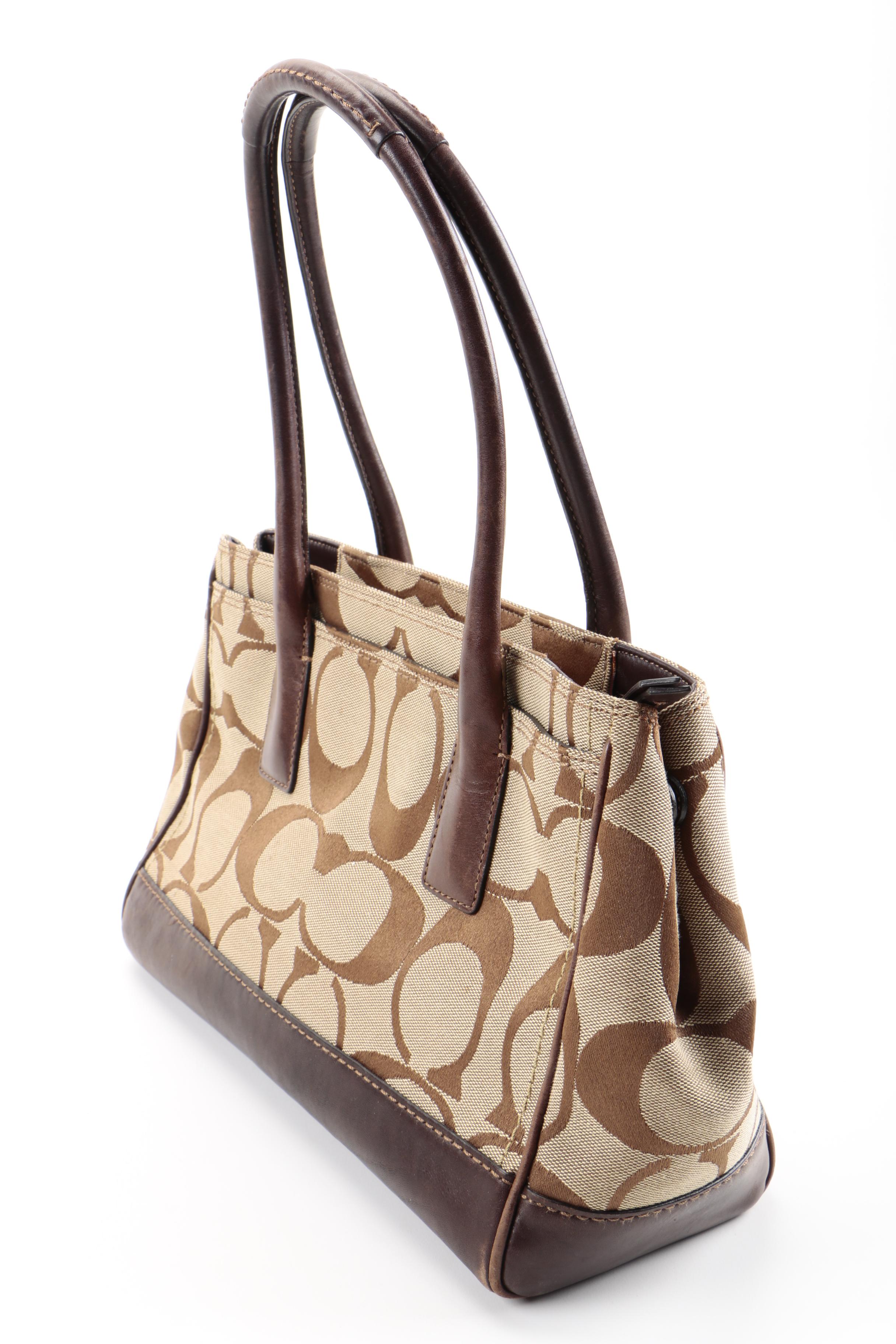 Coach Khaki Signature Madeline Shoulder Bag