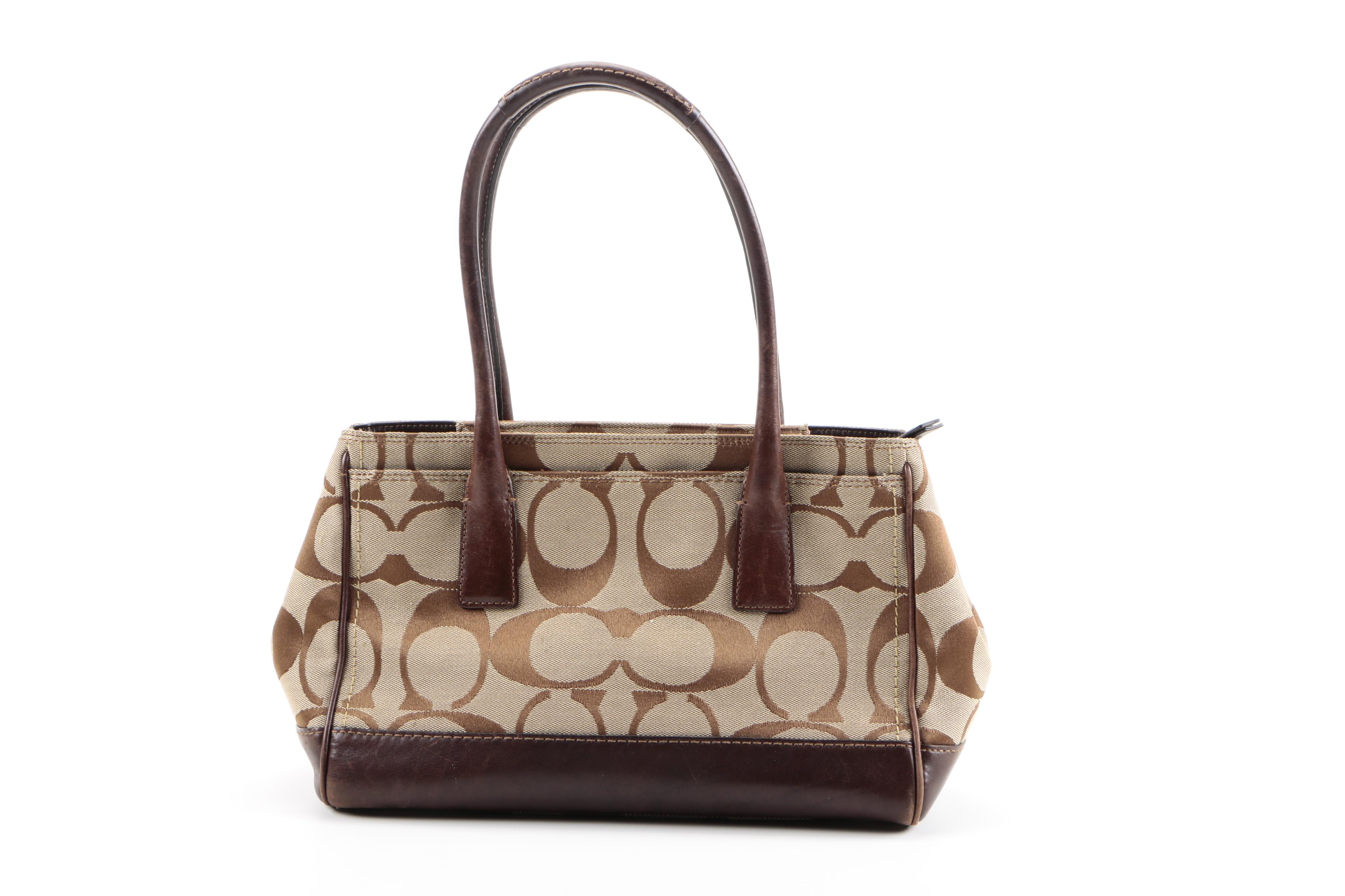 Coach Khaki Signature Madeline Shoulder Bag