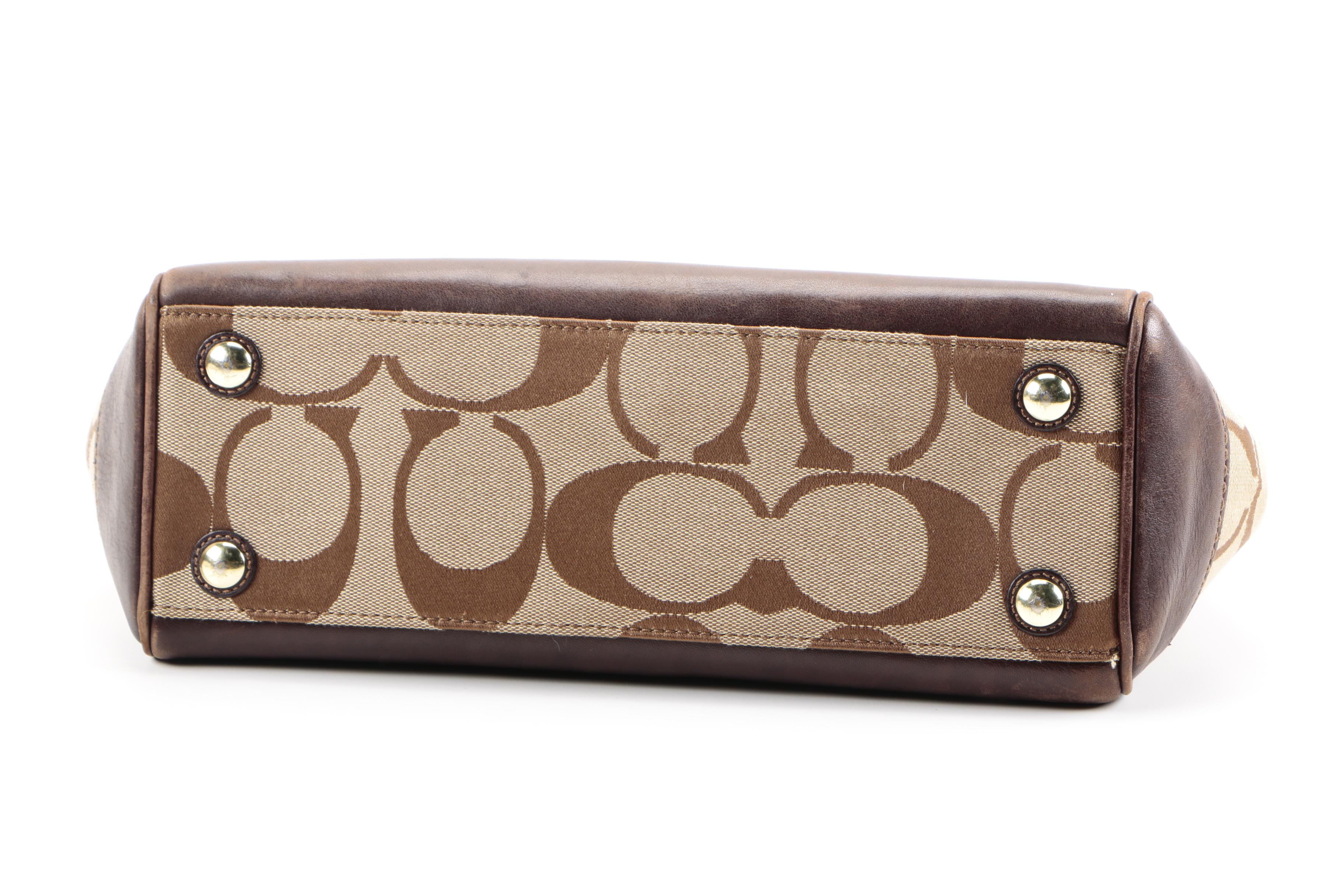 Coach Khaki Signature Madeline Shoulder Bag