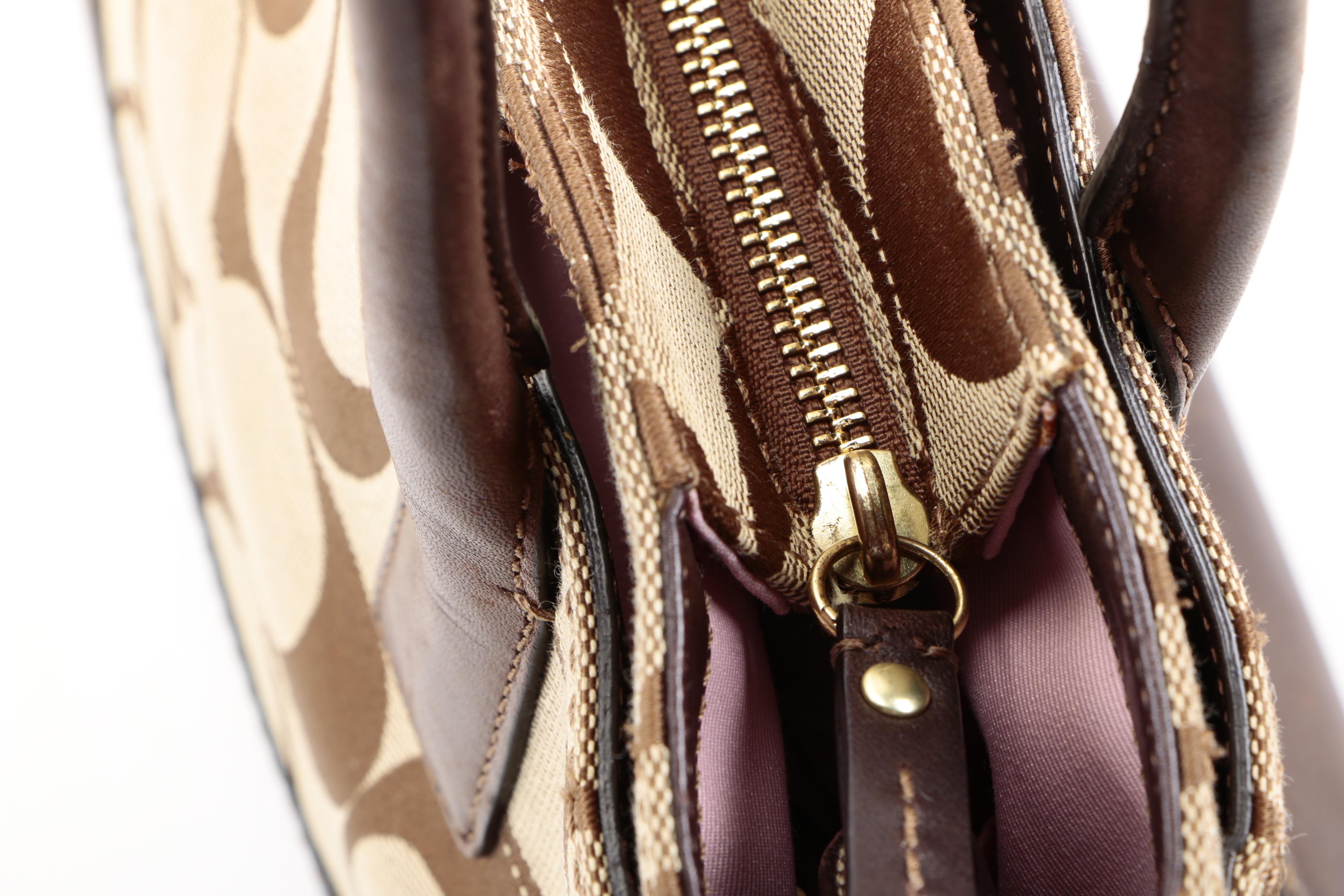 Coach Khaki Signature Madeline Shoulder Bag