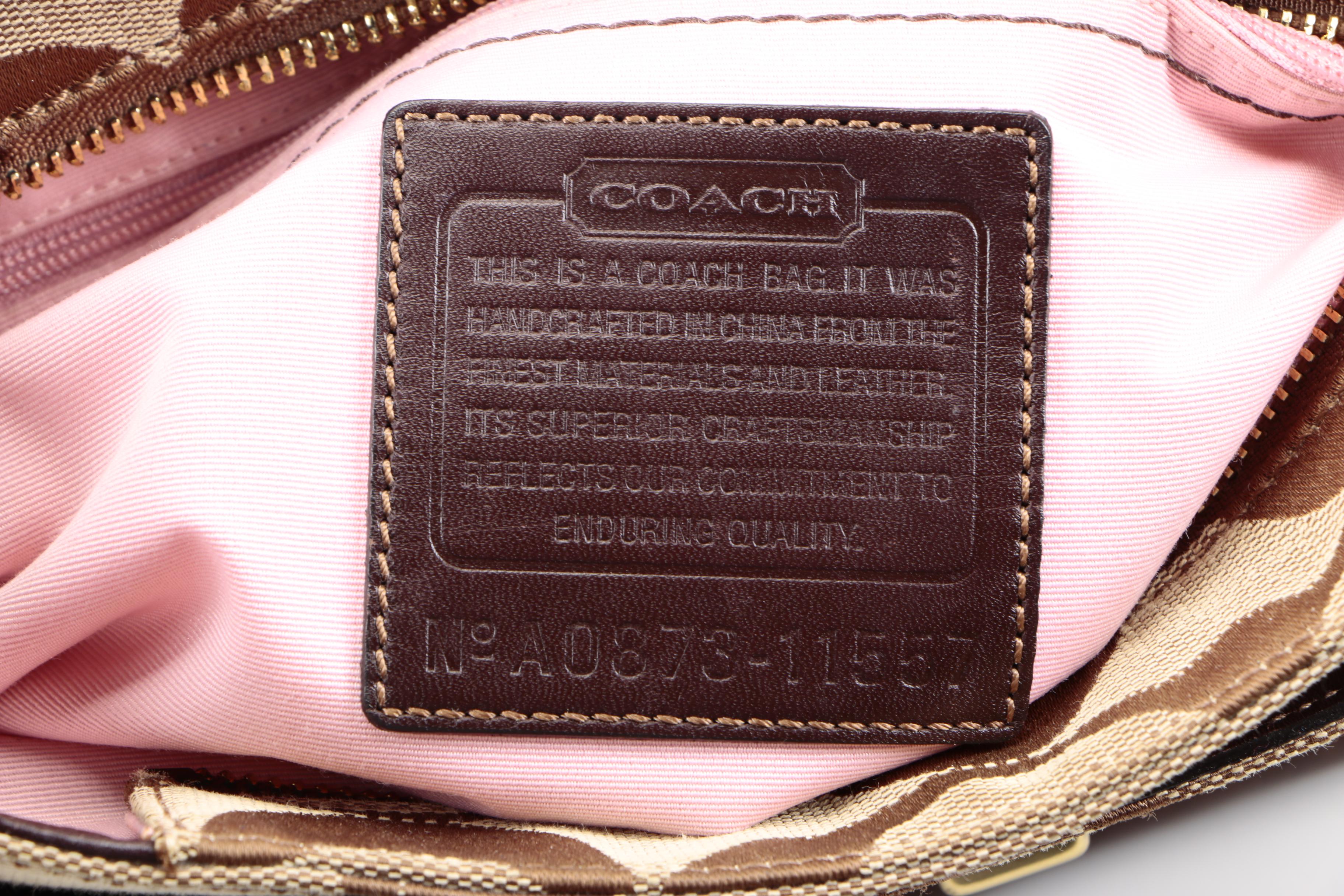 Coach Khaki Signature Madeline Shoulder Bag