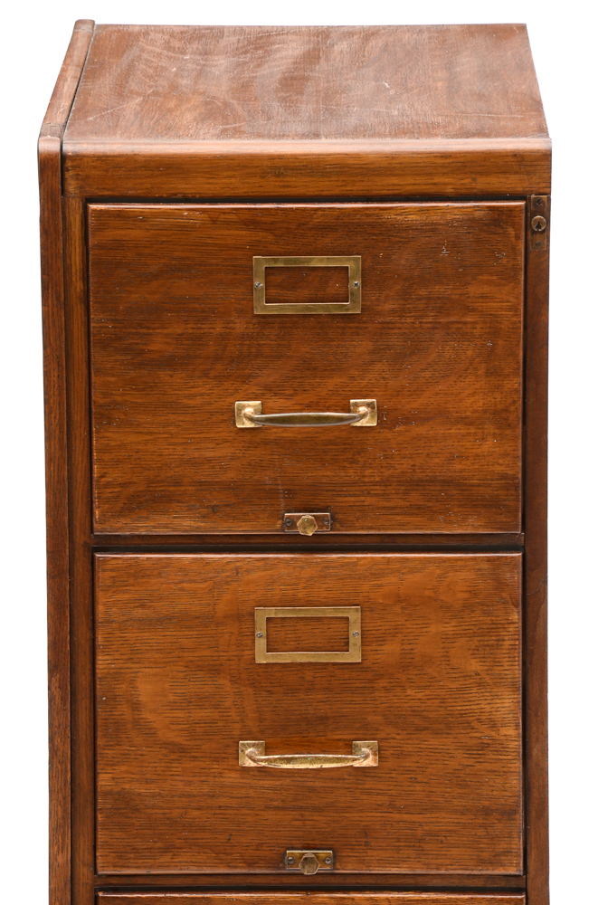 Shaw Walker Oak Double File Cabinet