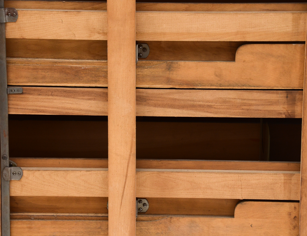 Shaw Walker Oak Double File Cabinet