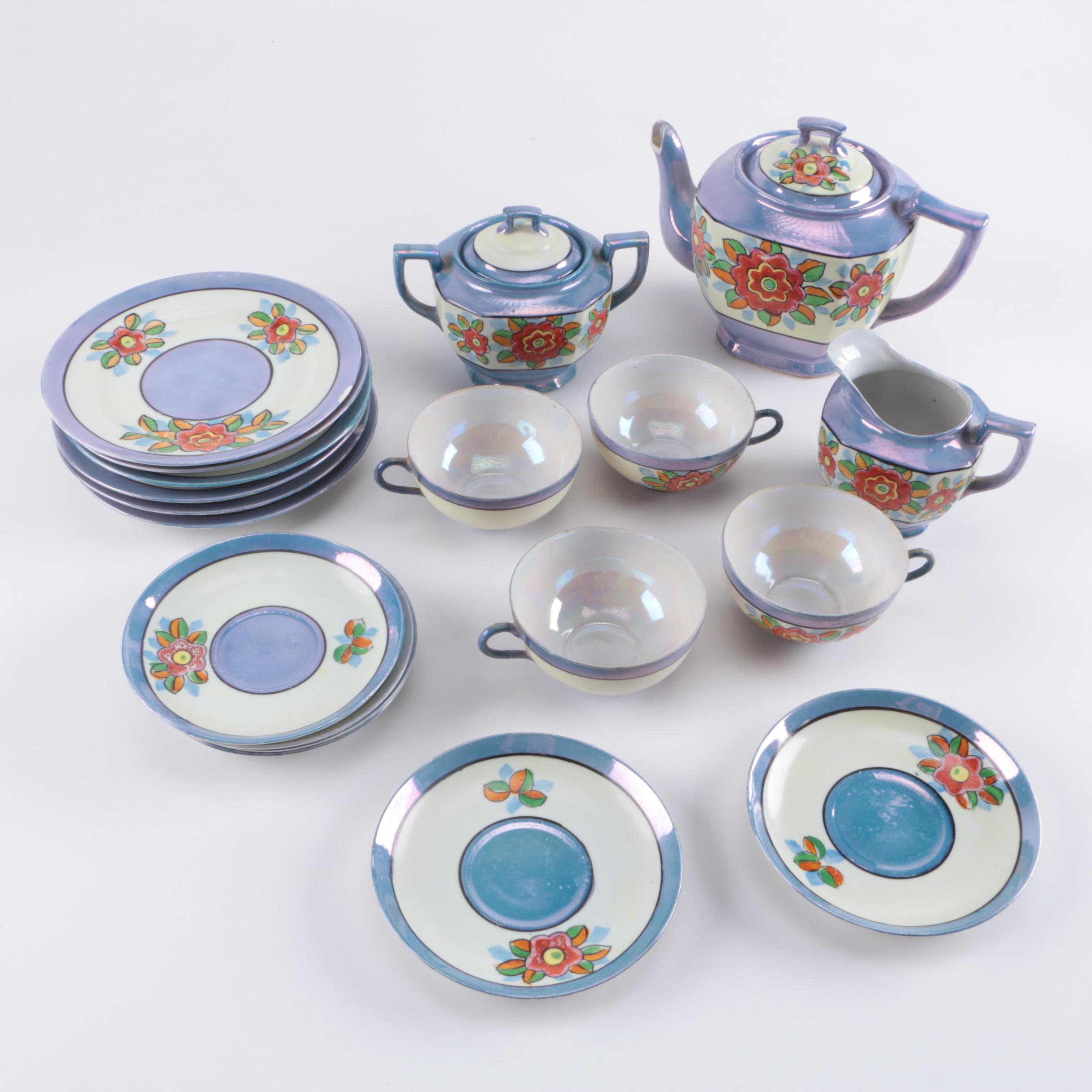 Japanese Takito Lusterware Tea Service