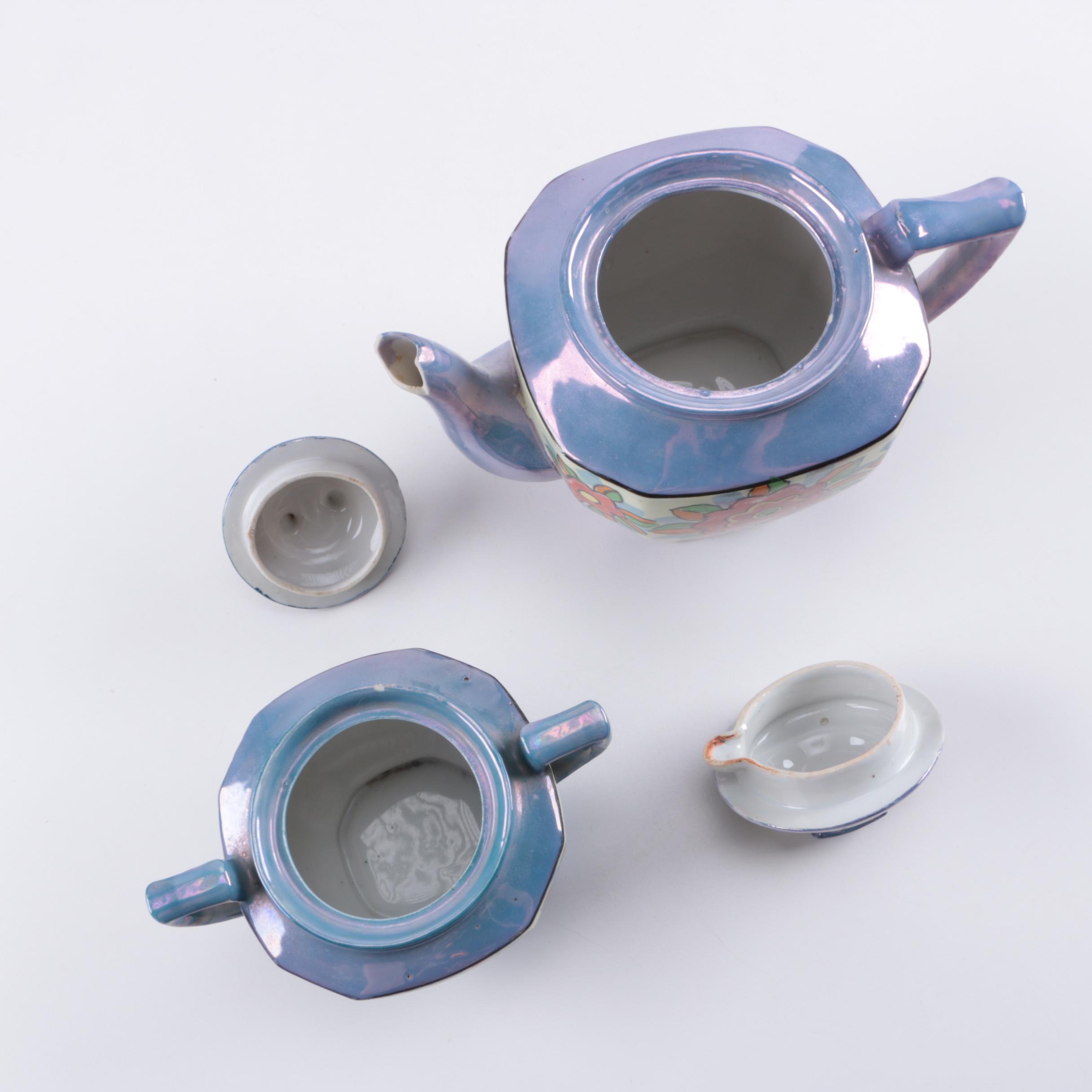 Japanese Takito Lusterware Tea Service