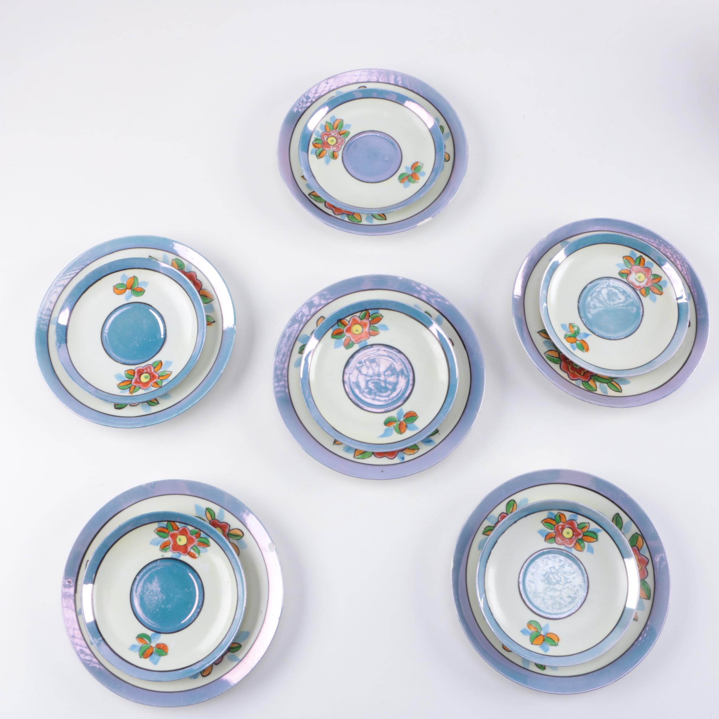 Japanese Takito Lusterware Tea Service