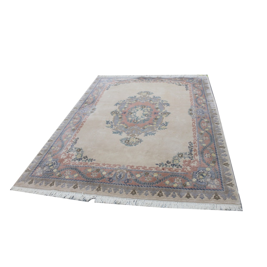 Large Hand-Knotted and Carved Pande Cameron Chinese-Style Rug