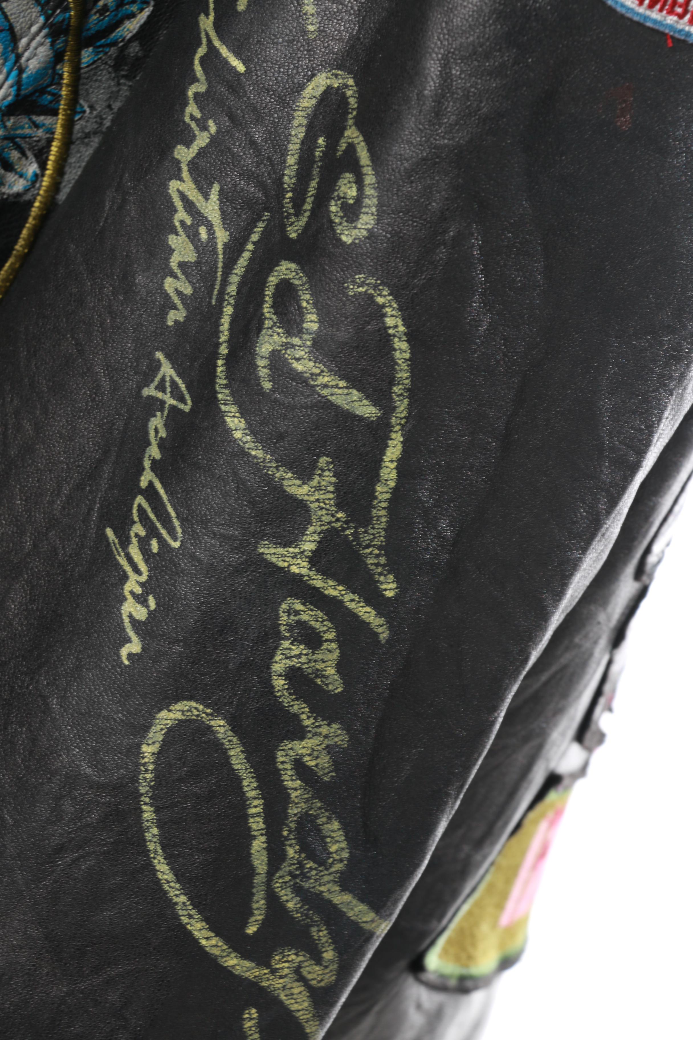 Ed Hardy Christian Audigier Men's Leather Iron Lords Jacket