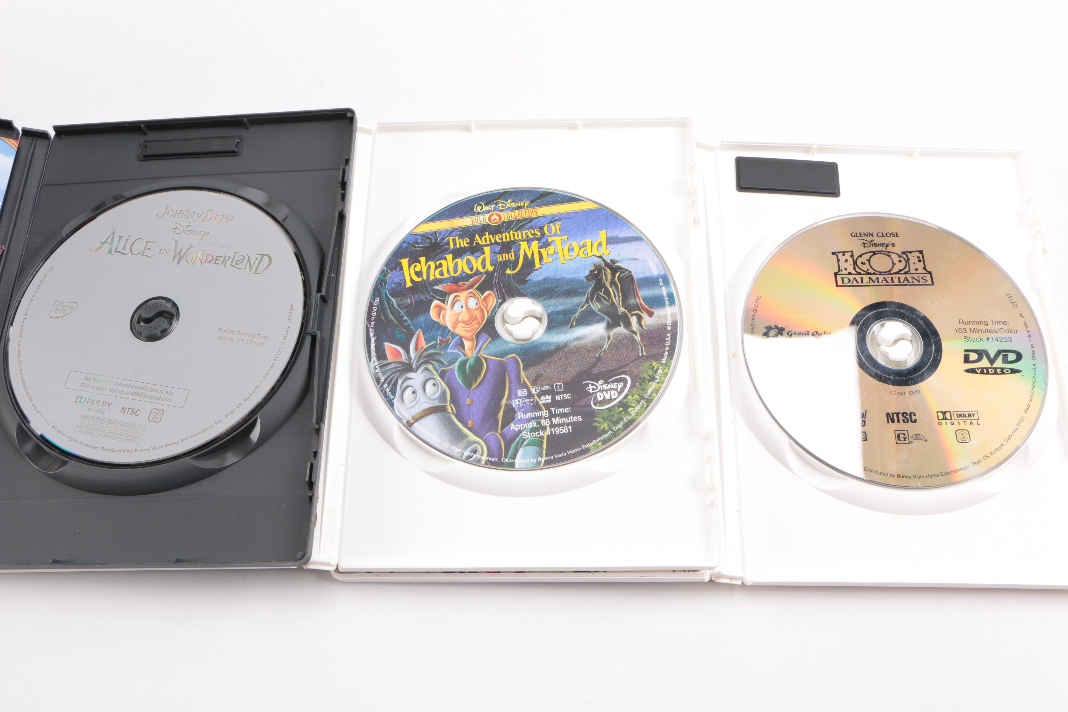 Animated Disney Film DVDs
